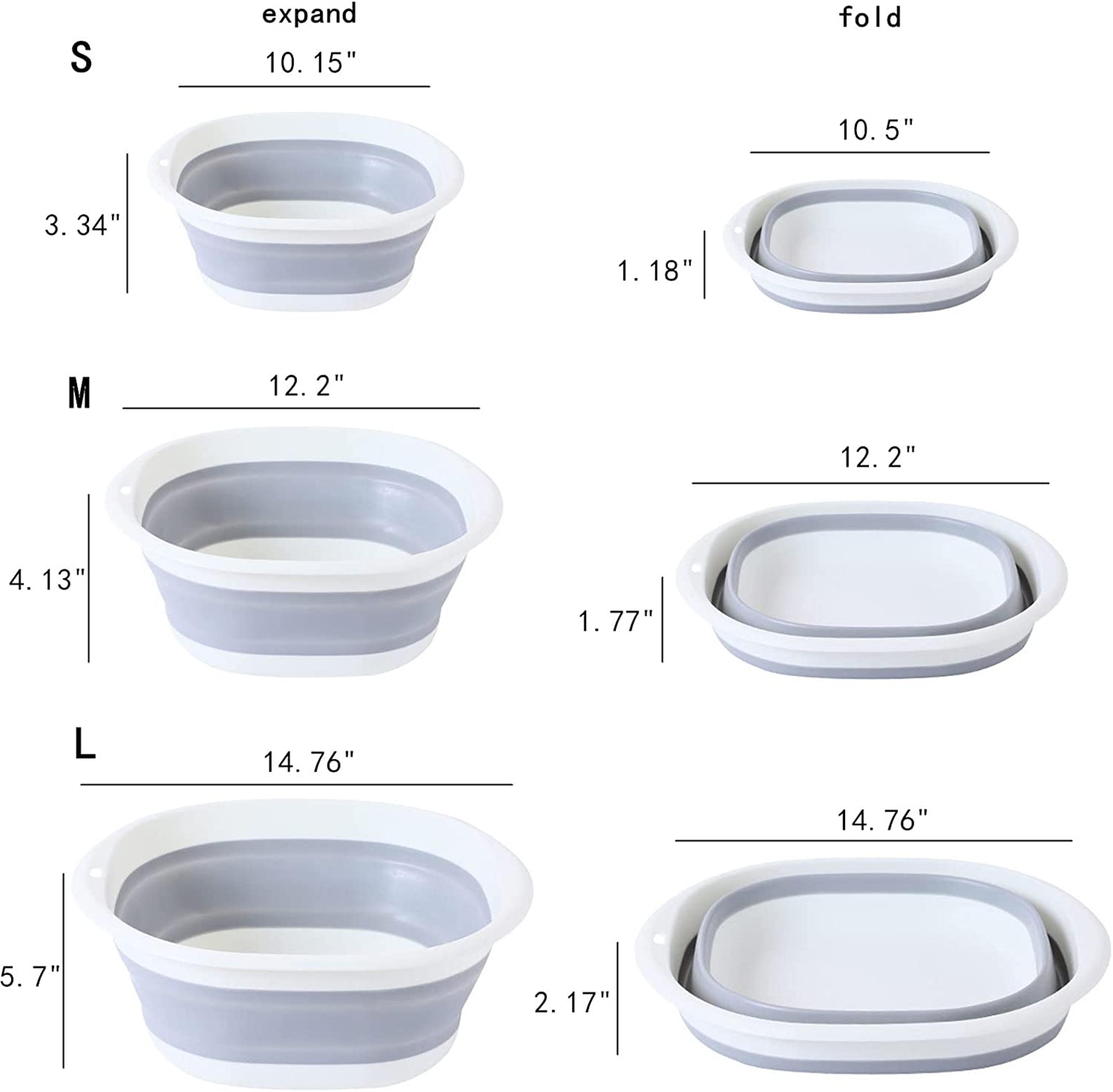 Collapsible Folding Wash Basin Lightweight Multipurpose Sink For RV Camping And Cleaning 0