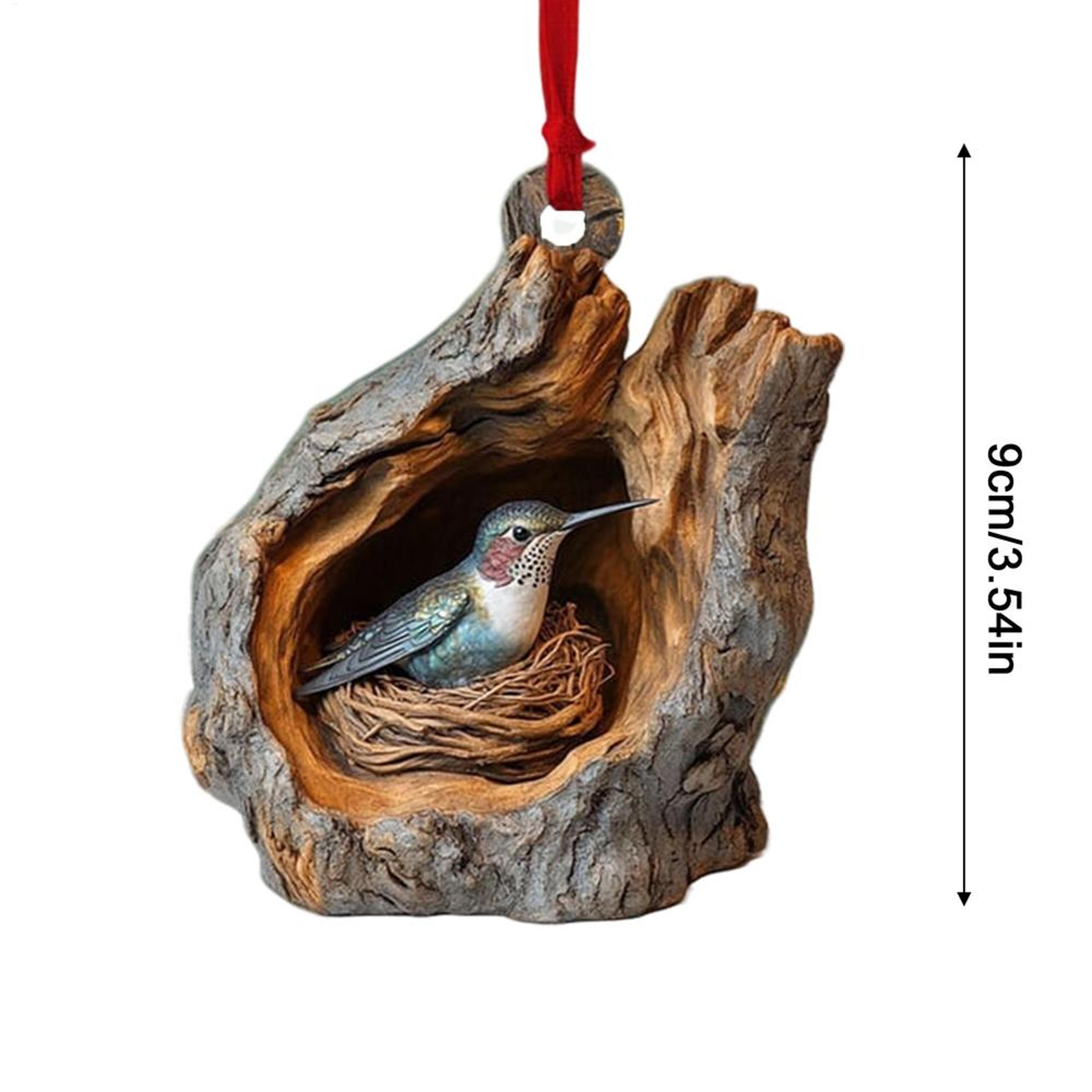 Cute Christmas Acrylic Pendant Animal Wildlife Ornaments Raccoon Owl Squirrel Hedgehog Bunny Bird D 7