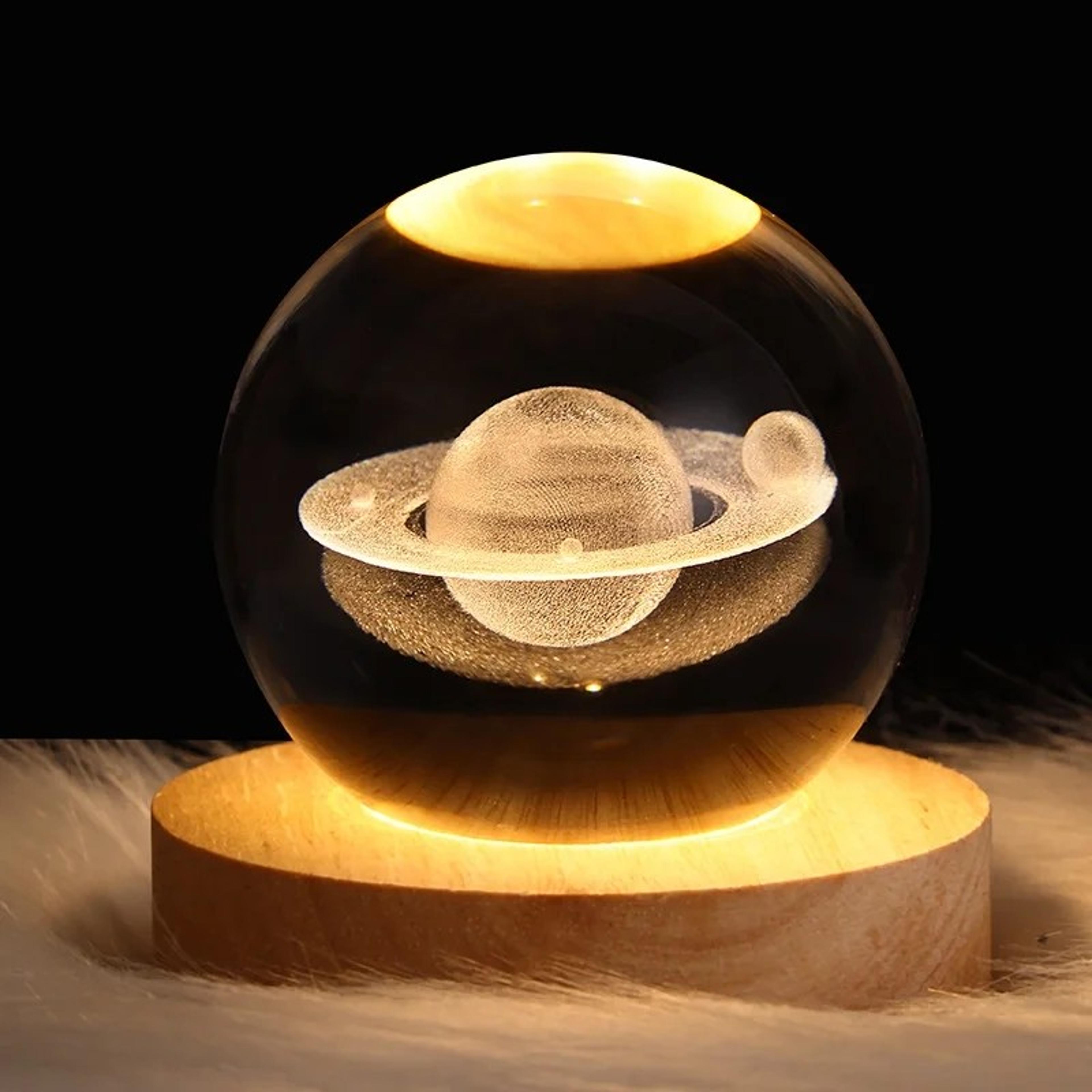 Moon Planet Galaxy Table Lamp Kids LED Crystal Ball Toys Educational Decor Party Birthday Xmas Gift