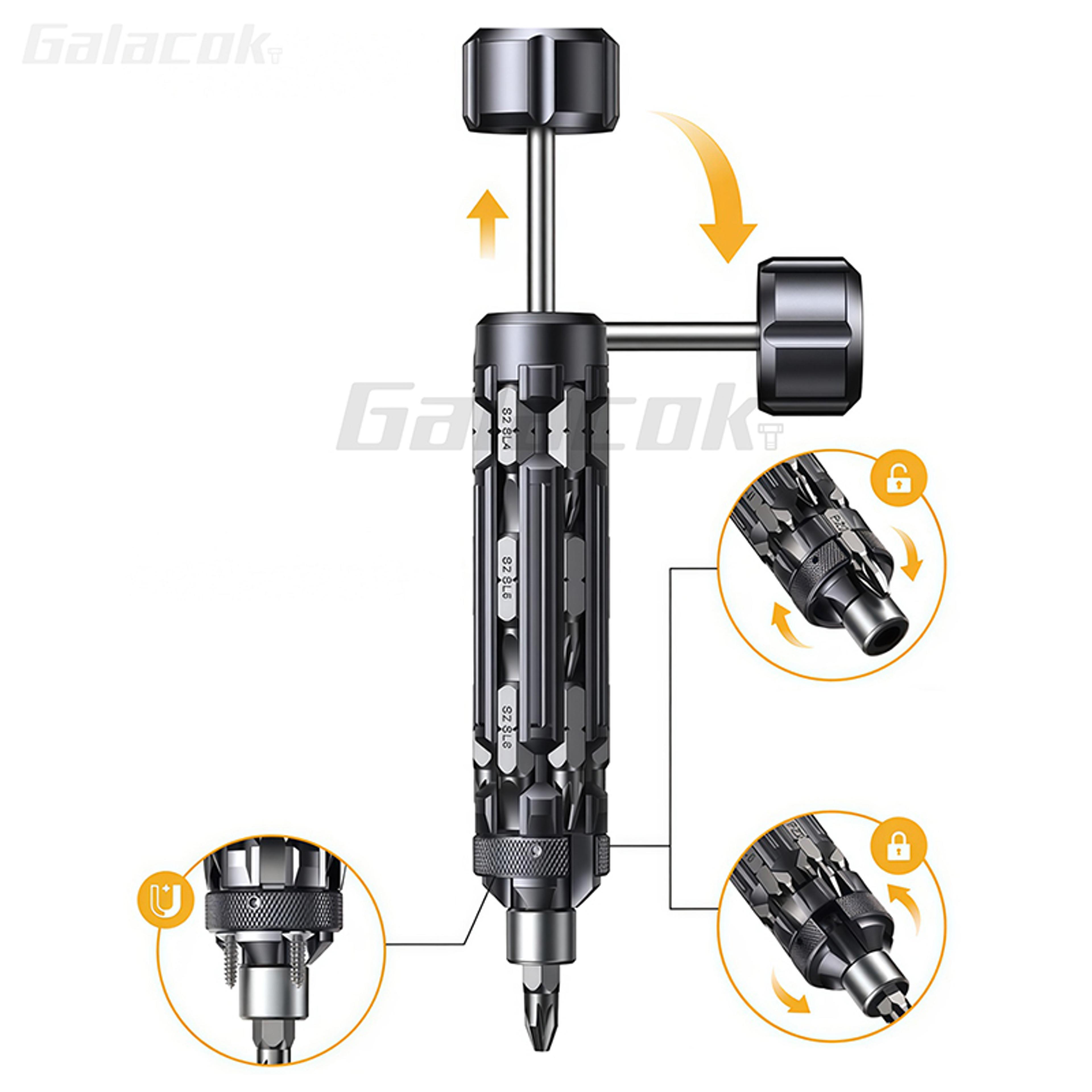 Portable EDC MultiFunction Screwdriver Set With Magnetic Torx Phillips Hex Drill Bit  Outdoor Home  0