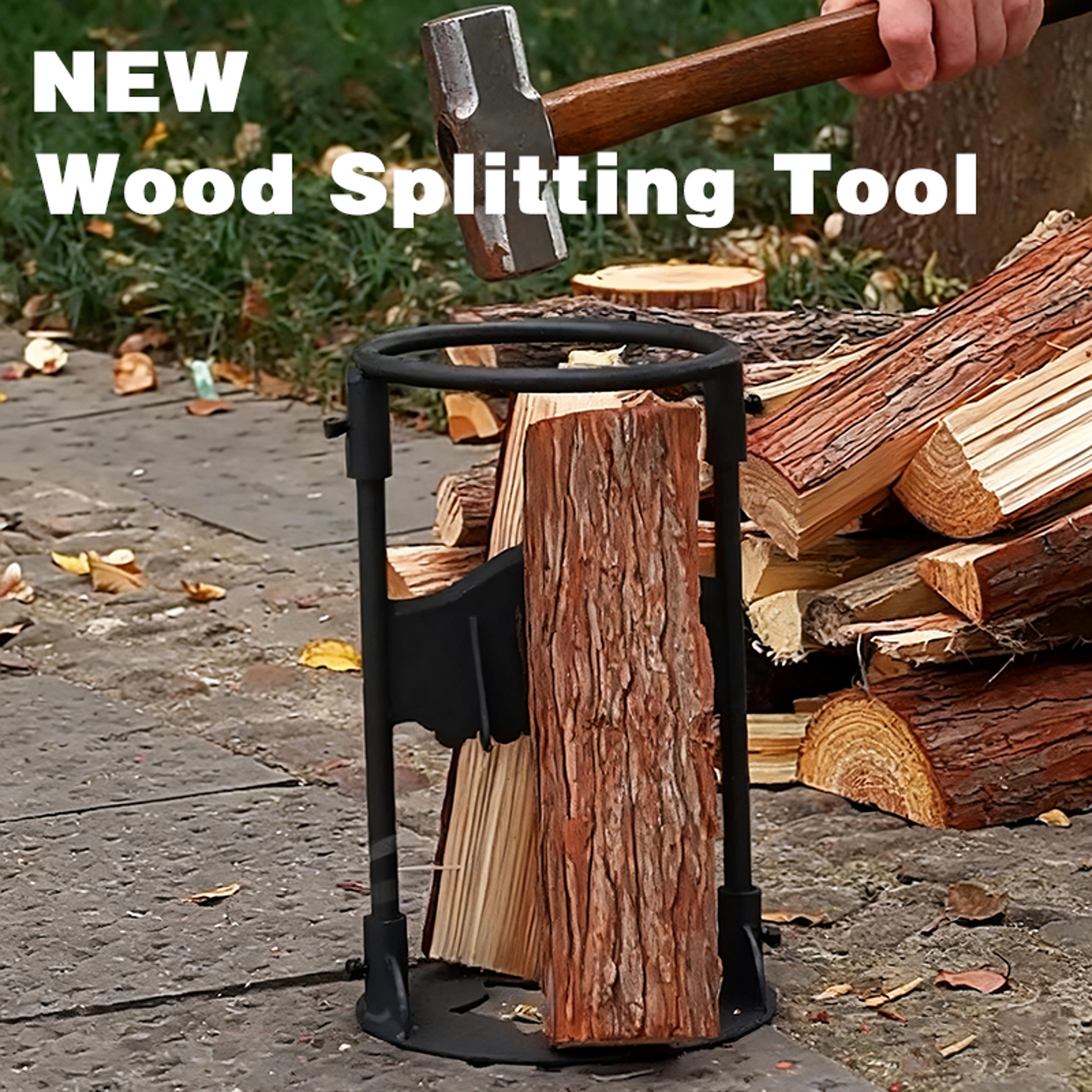 wood splitting machine outdoor, portable manual wood splitting tool, detachable wood splitting device for camping