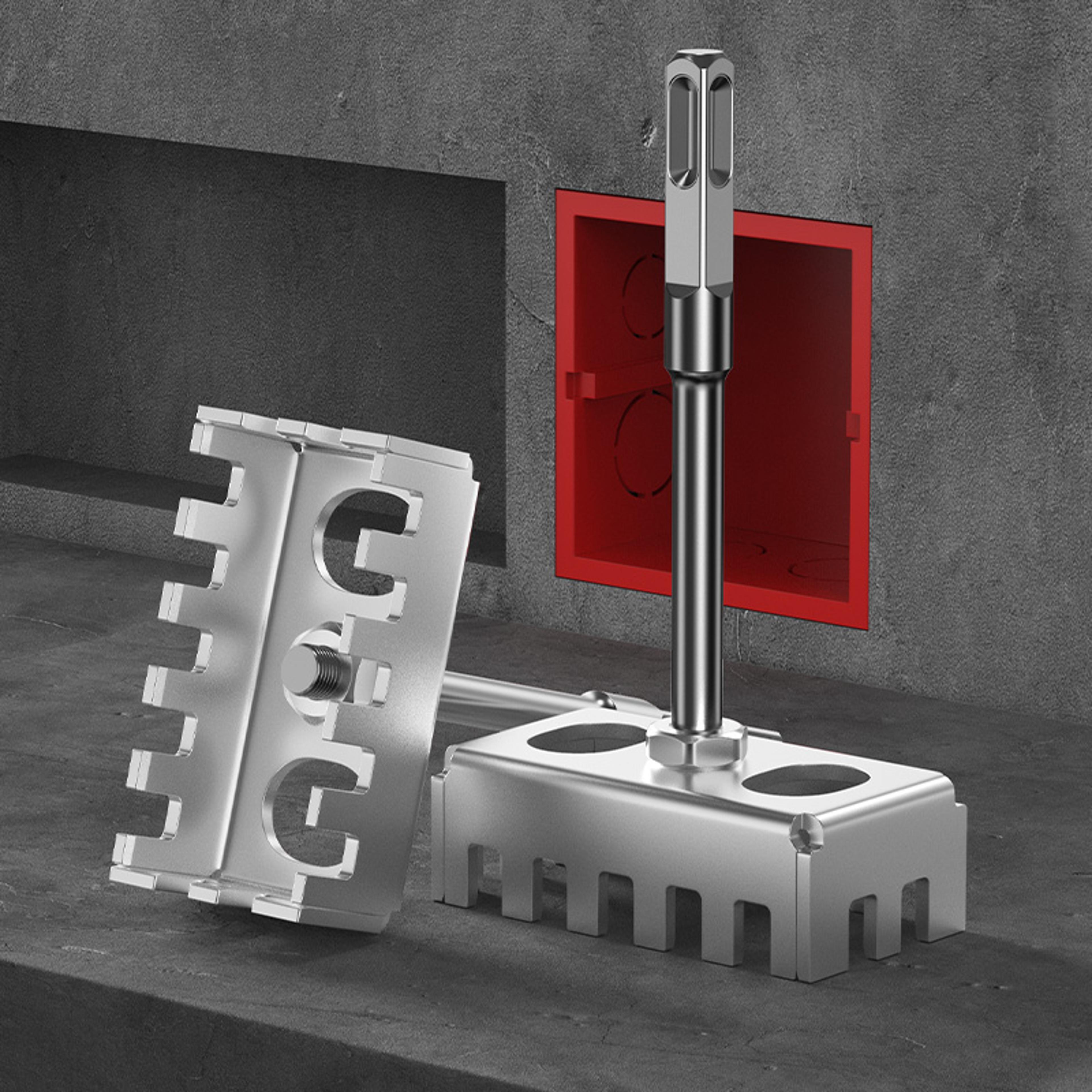 Grooving Tool Slotting Machine Model For Electric Box Square Hole Cutter For Concrete Brick Cement  0