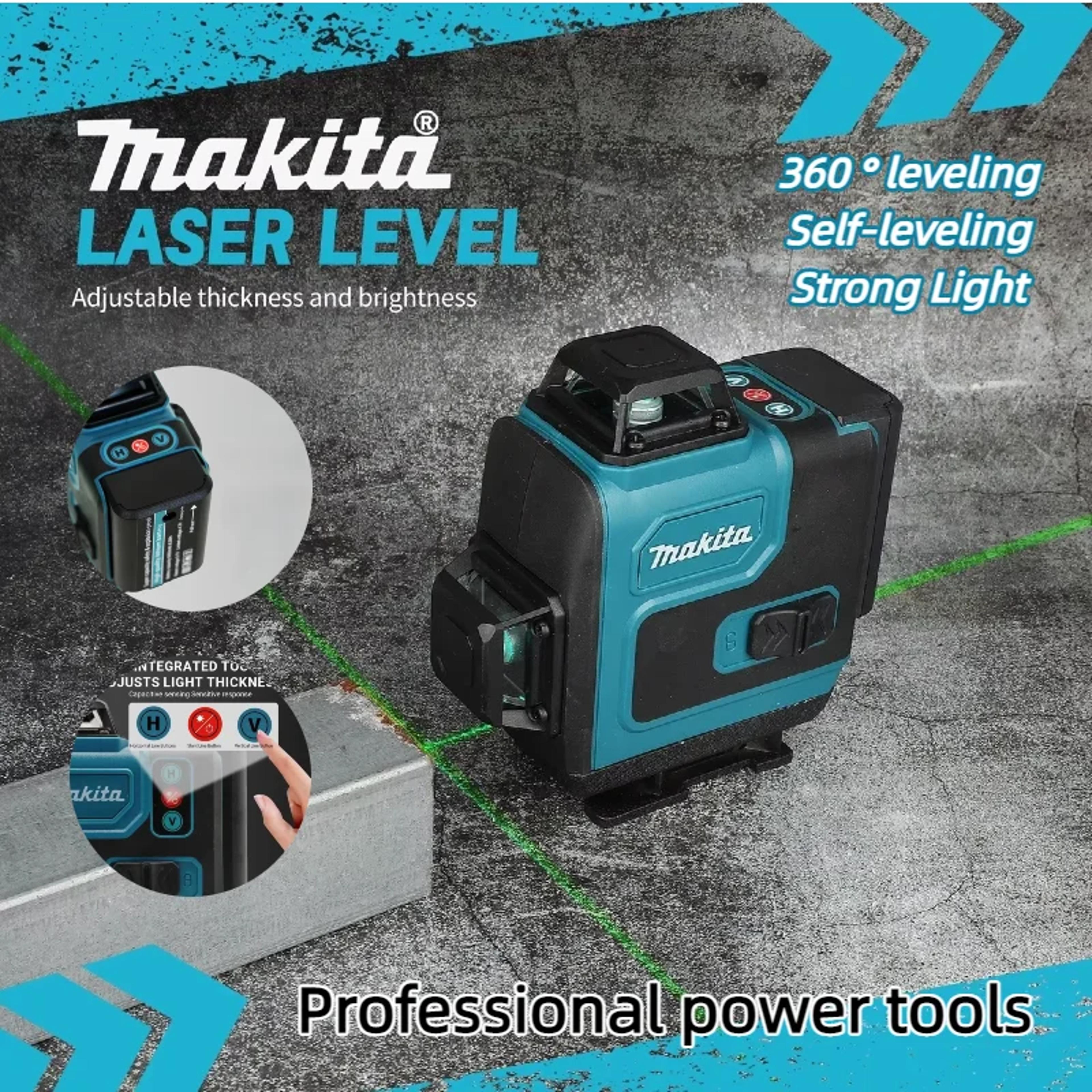 Portable Level Tool With Precision Cordless SelfLeveling Horizontal Vertical Green Light Laser Cros 1