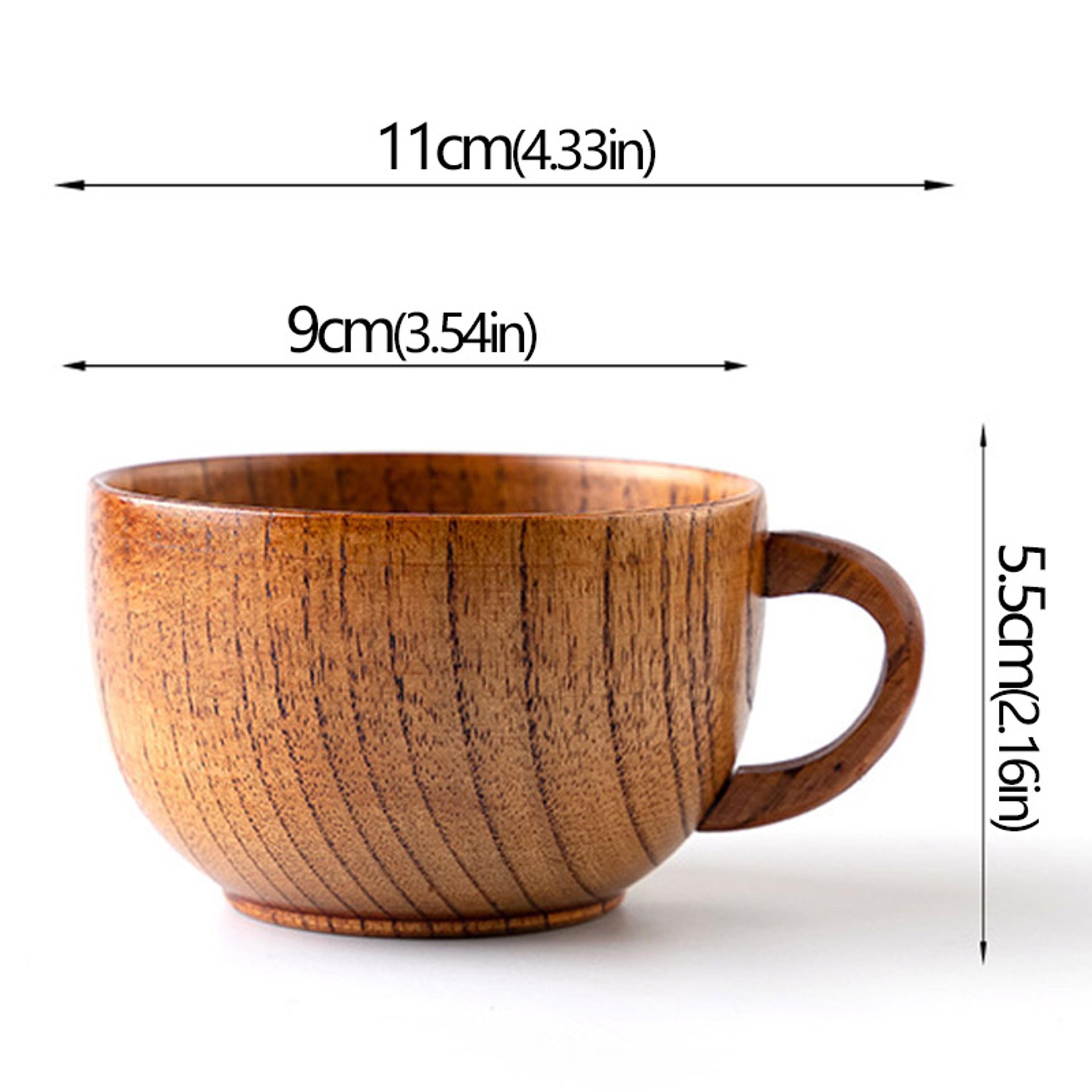 Wooden Cups Handmade Jujube Wood Handle Coffee Milk Tea Mug Natural Bar Drinkware 8