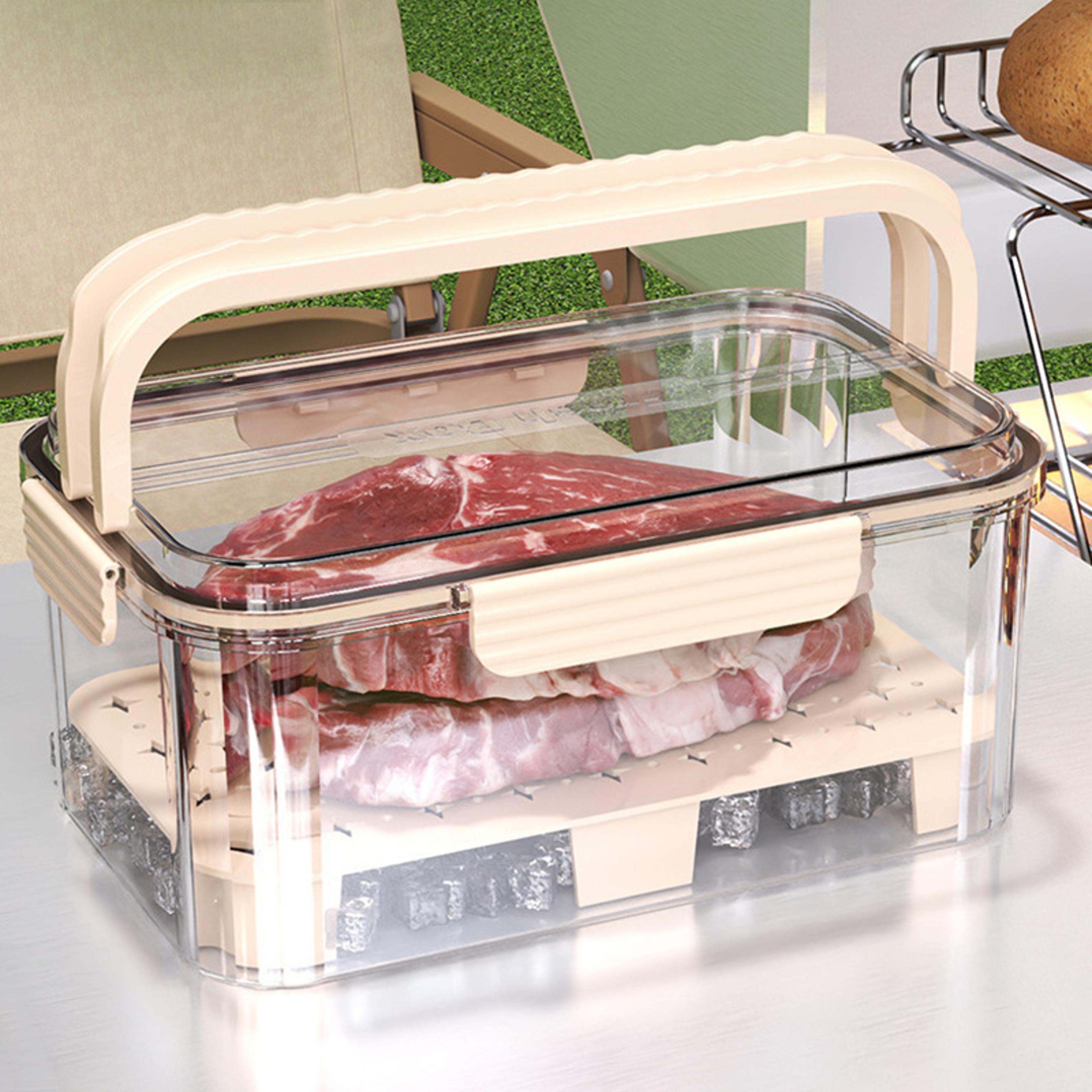 Sealed Storage Box For Fruit Portable Handheld Food Preservation Box Kitchen Organizer For Picnic C 1
