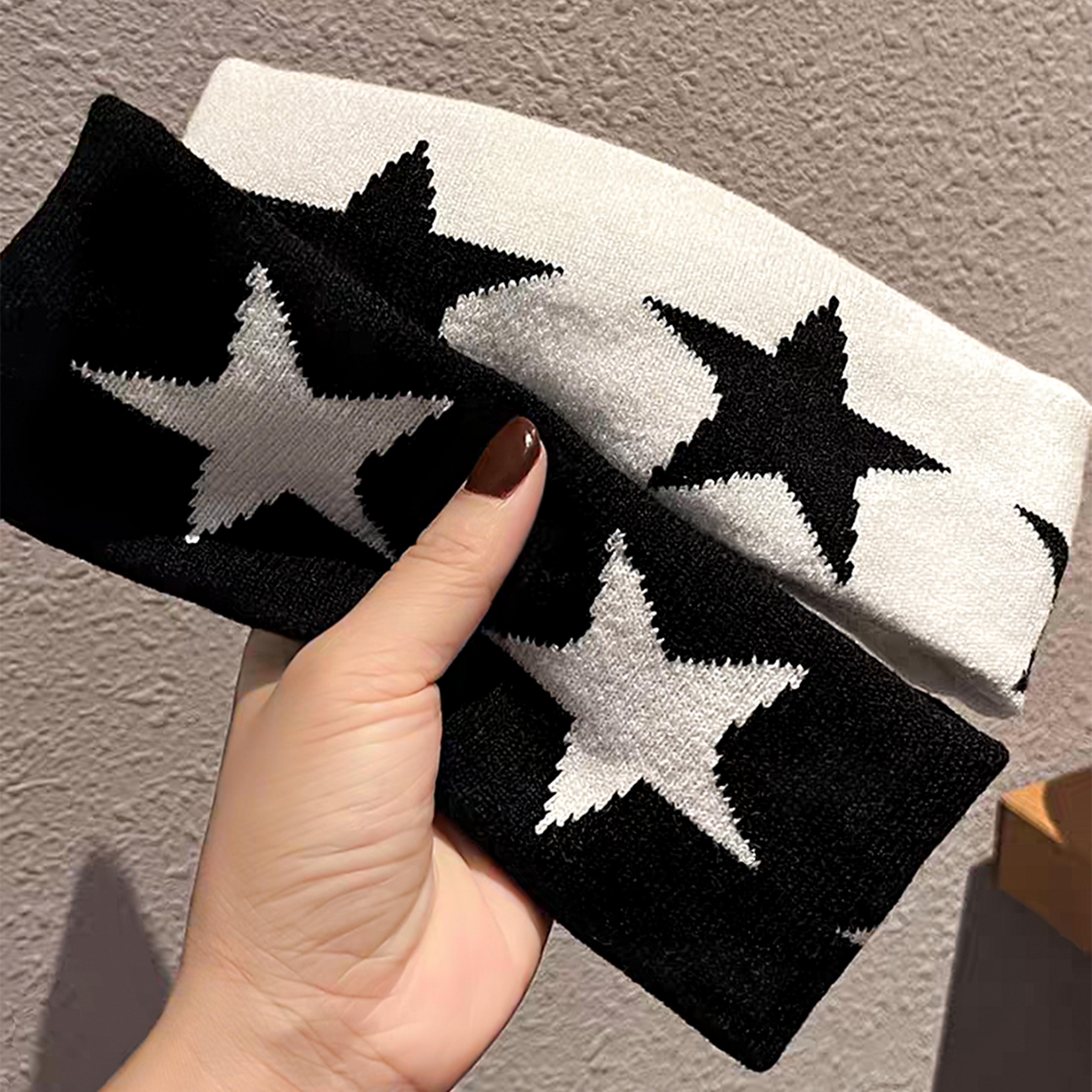 no slip headbands for women, soft hair accessories with stars, head wraps for yoga workout