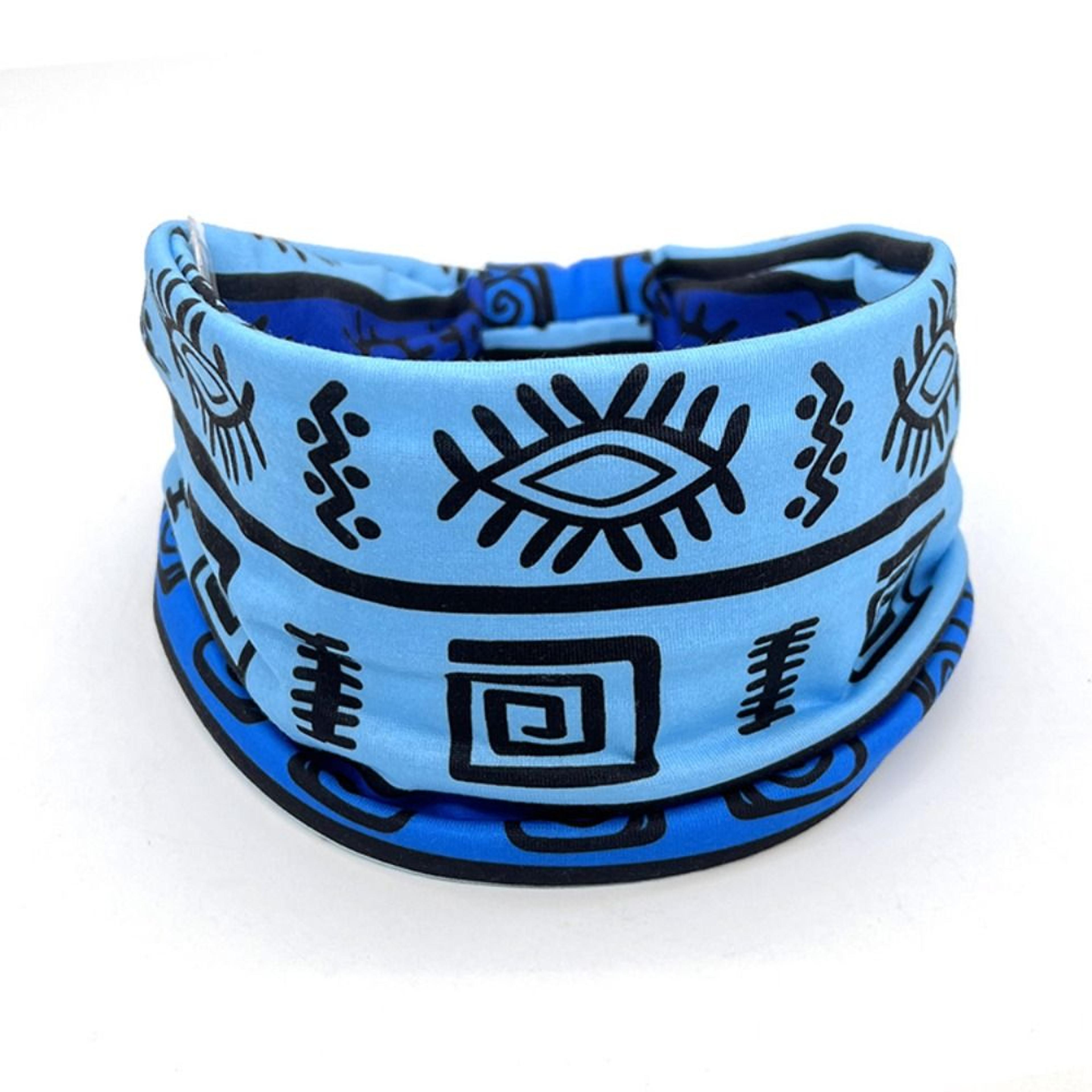 New Vintage Elastic Knot Turban Bohemia Print Wide Headbands Soft Headwrap For Women Girls Yoga Ban 10