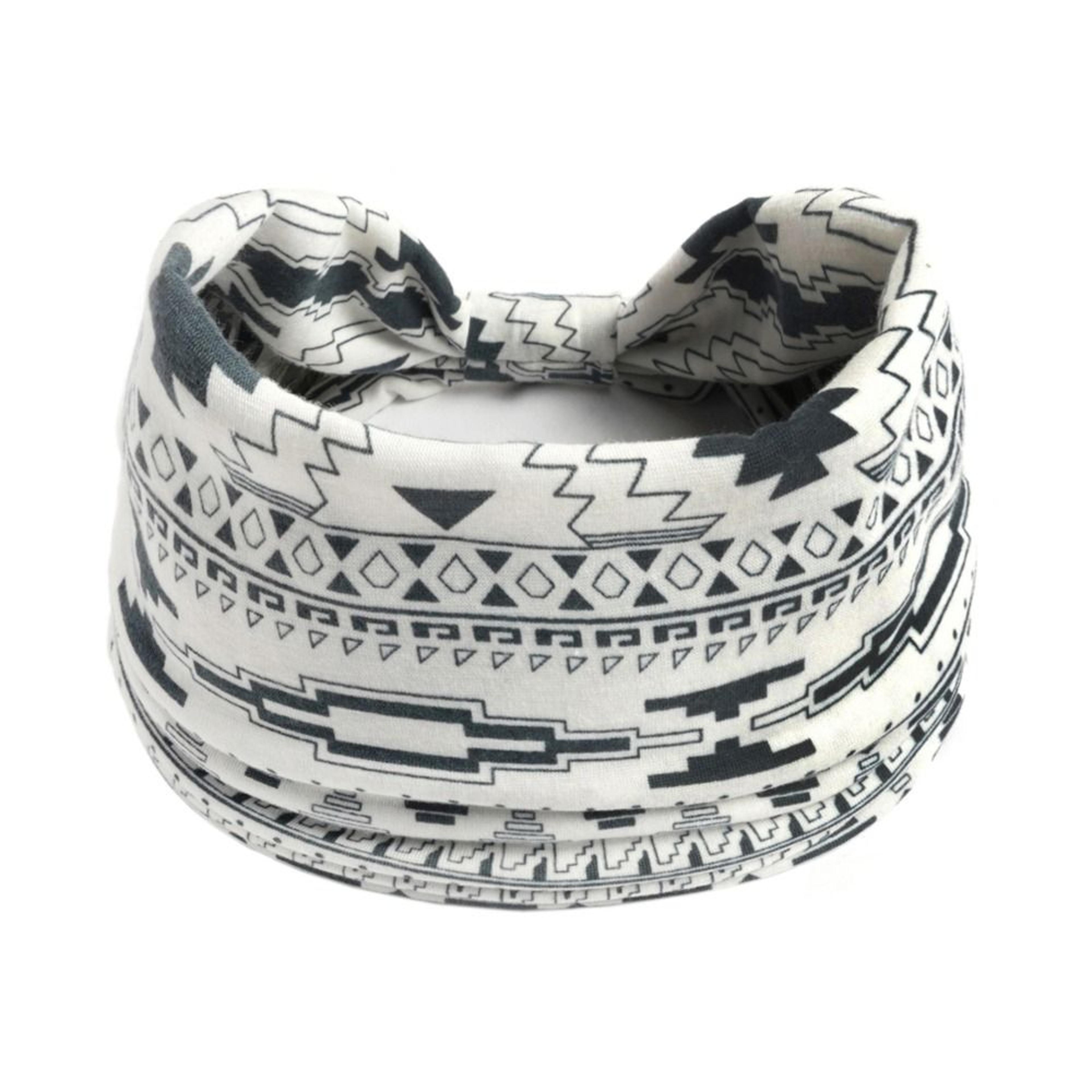 New Vintage Elastic Knot Turban Bohemia Print Wide Headbands Soft Headwrap For Women Girls Yoga Ban 28