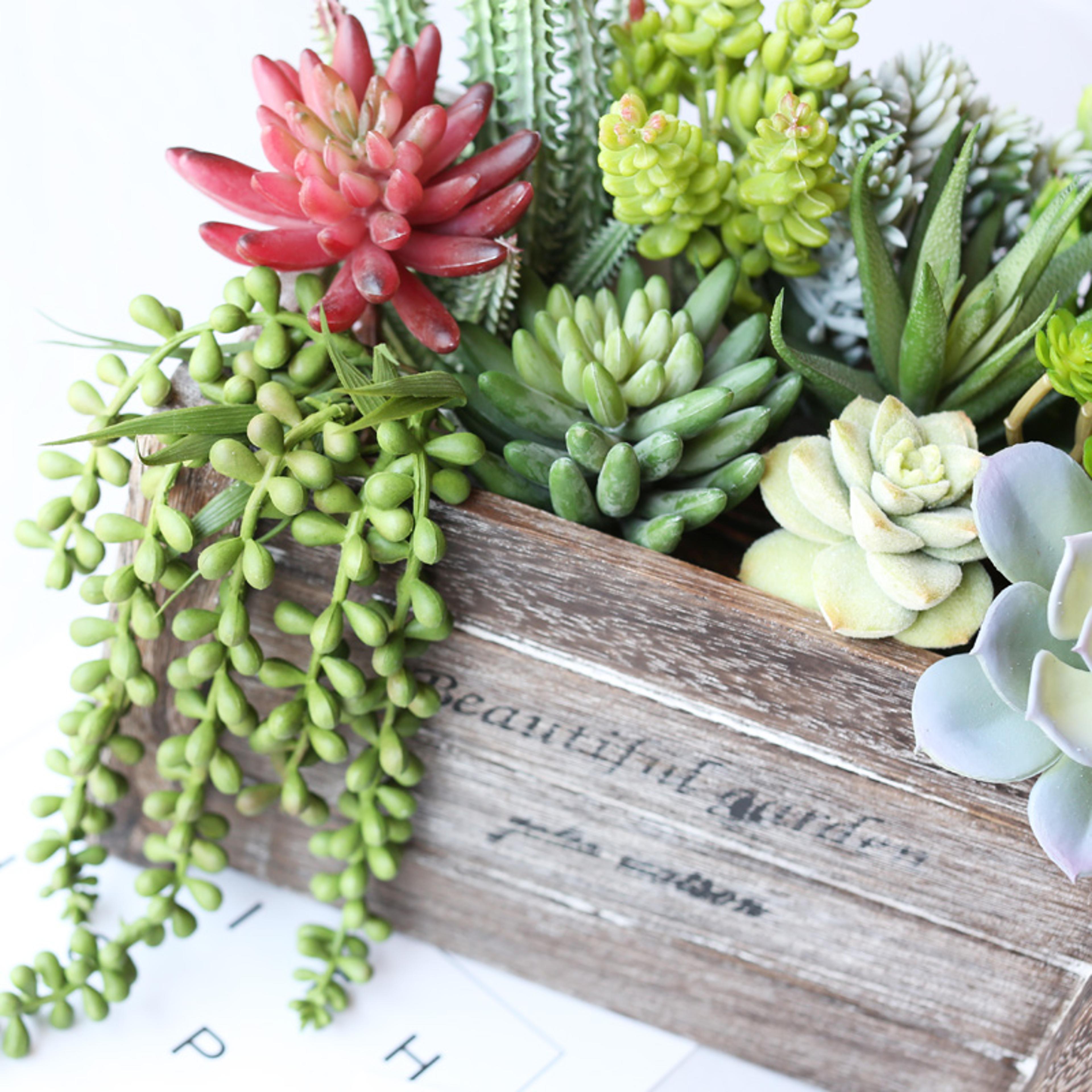 Mini Green Fake Succulent Plant Various Artificial Succulent Plants Lotus Flower Garden Arrangement 0