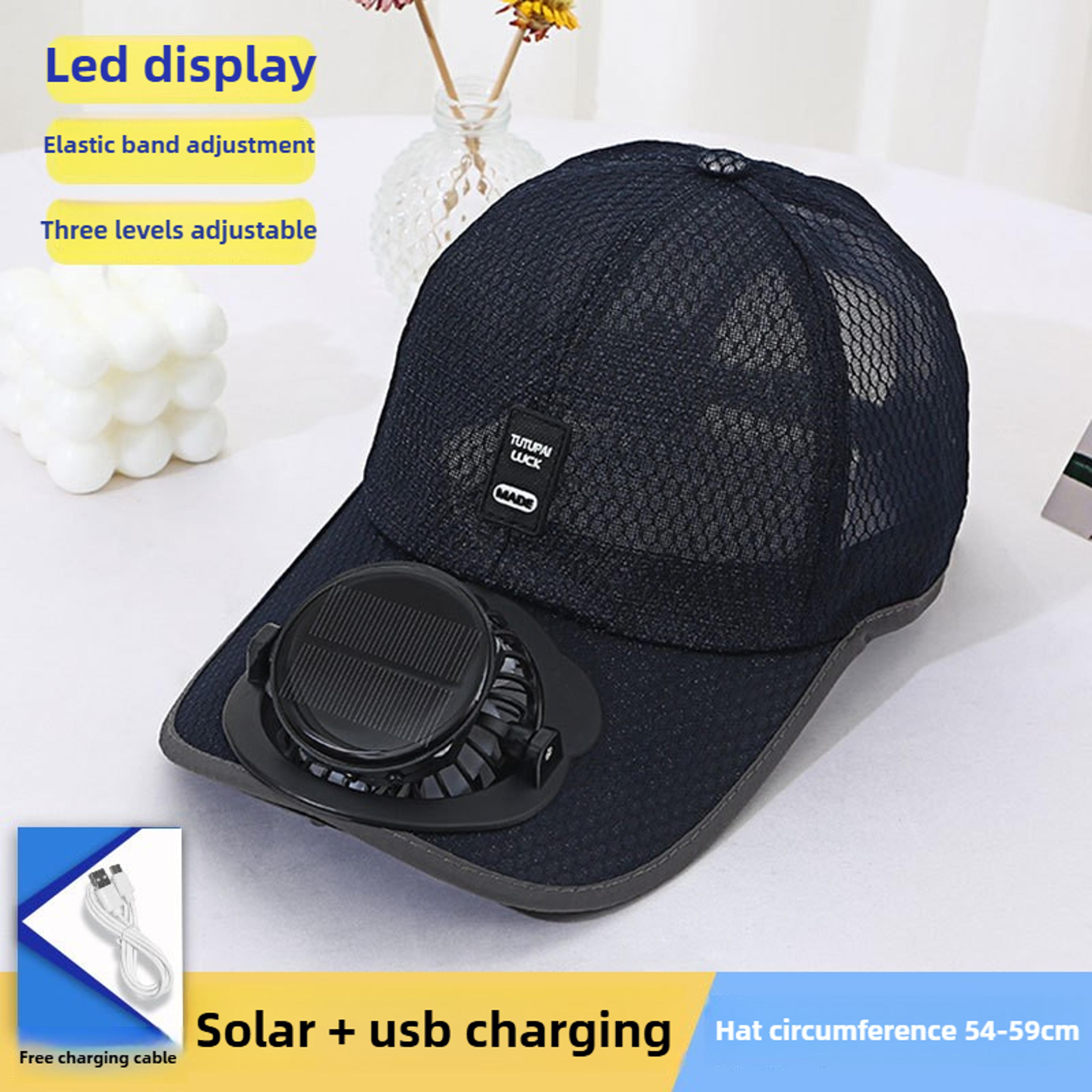 USB Rechargeable Outdoor Sun Protection Hat Breathable Baseball Cap With Solar Fan Summer Cooling S 1