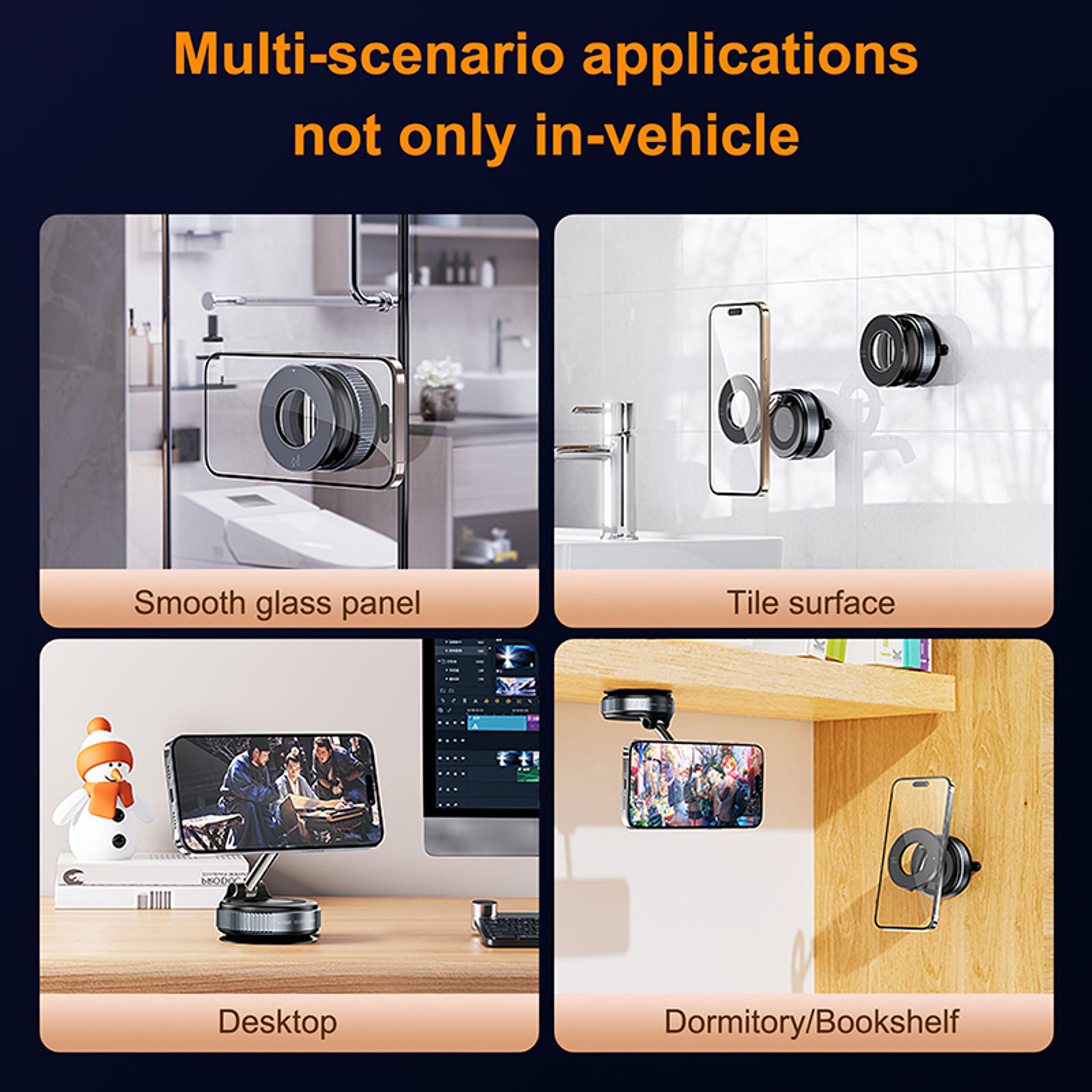 Foldable Xiaomi Strong Magnetic Phone Holder Adjustable Vacuum Car Mount For IPhone Cell Phone Live 4