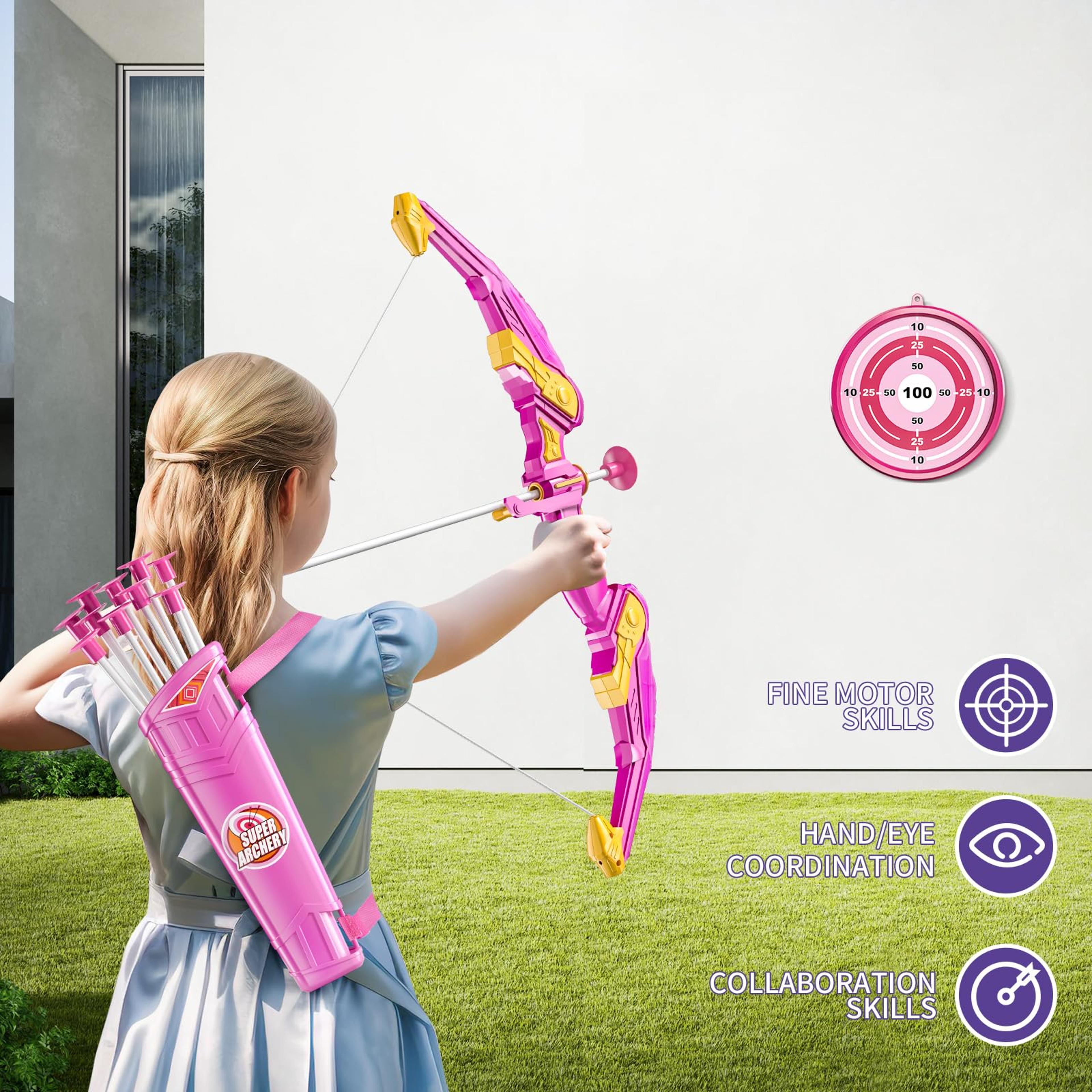 indoor and outdoor archery toy set for boys and girls, ideal gift for amusement and fun