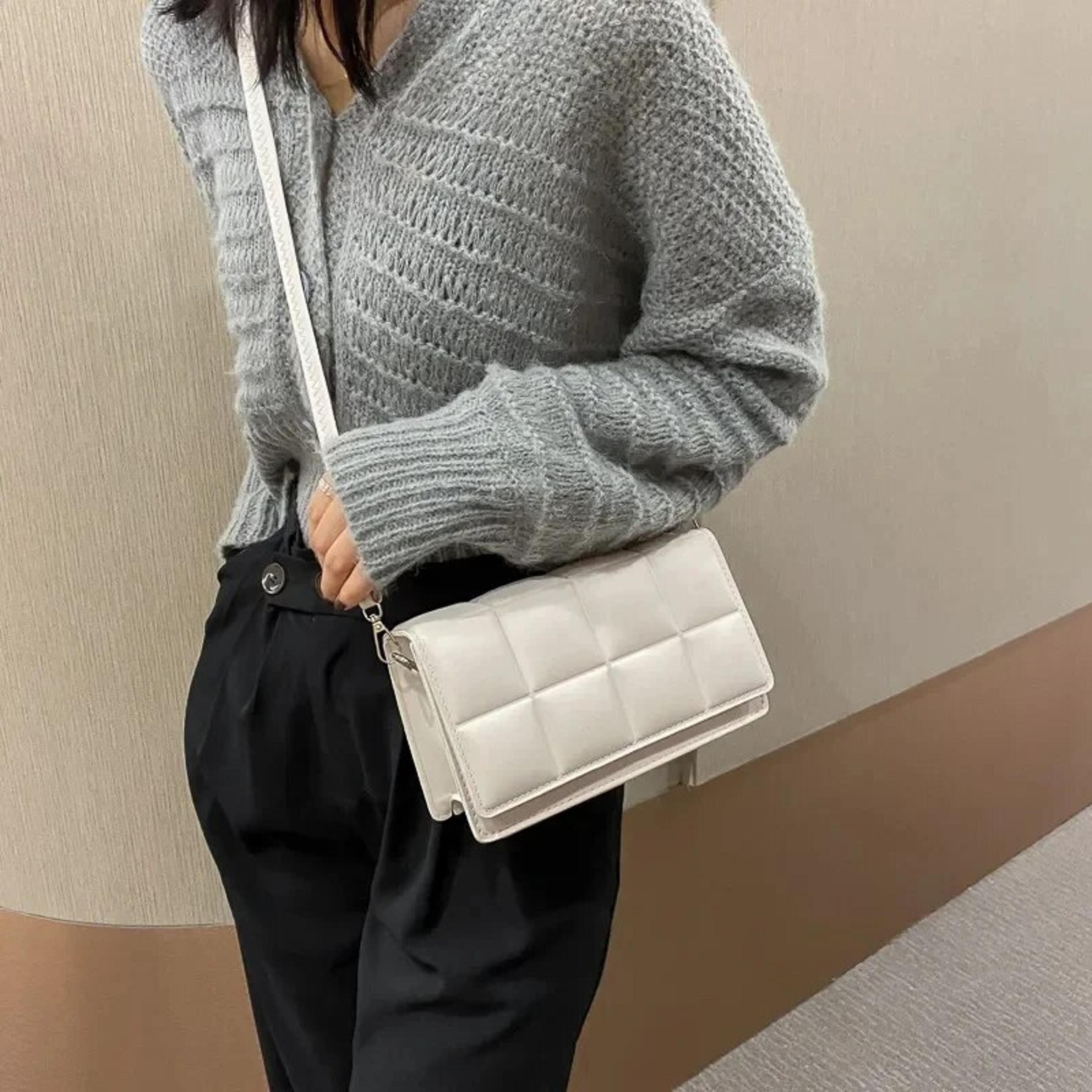 Classic Handle Handbag Women Fashion Brand Designer PU Leather Small Crossbody Shoulder Bag 6