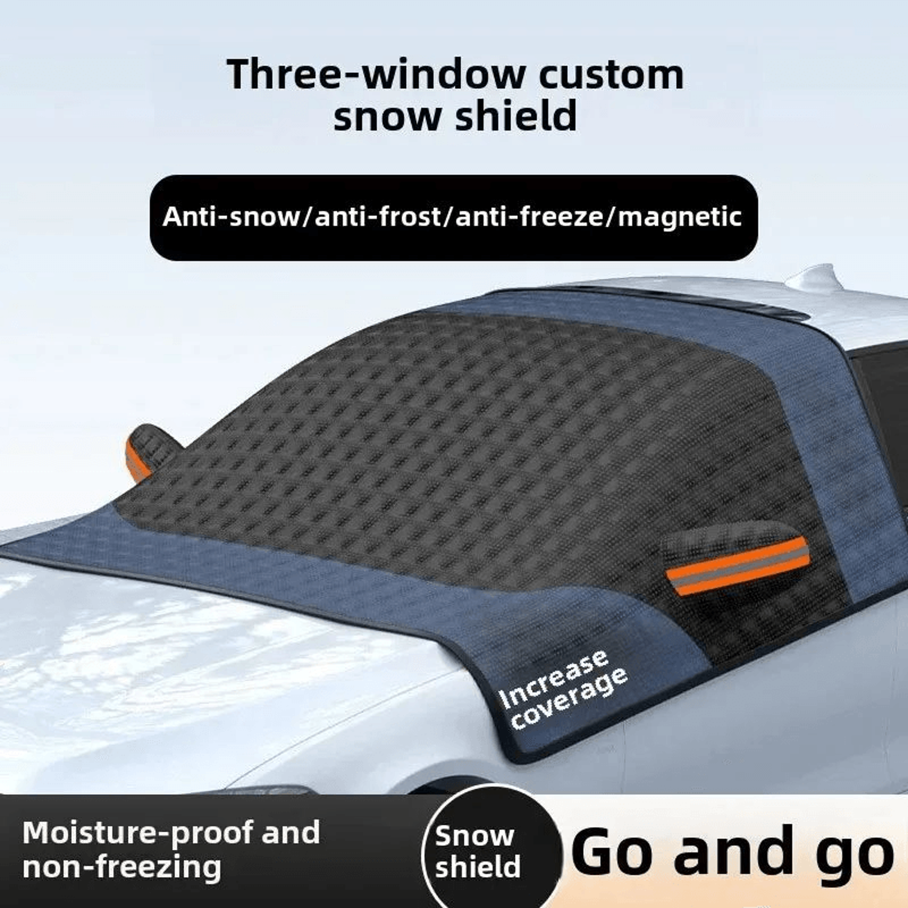 winter windshield cover preventing ice buildup