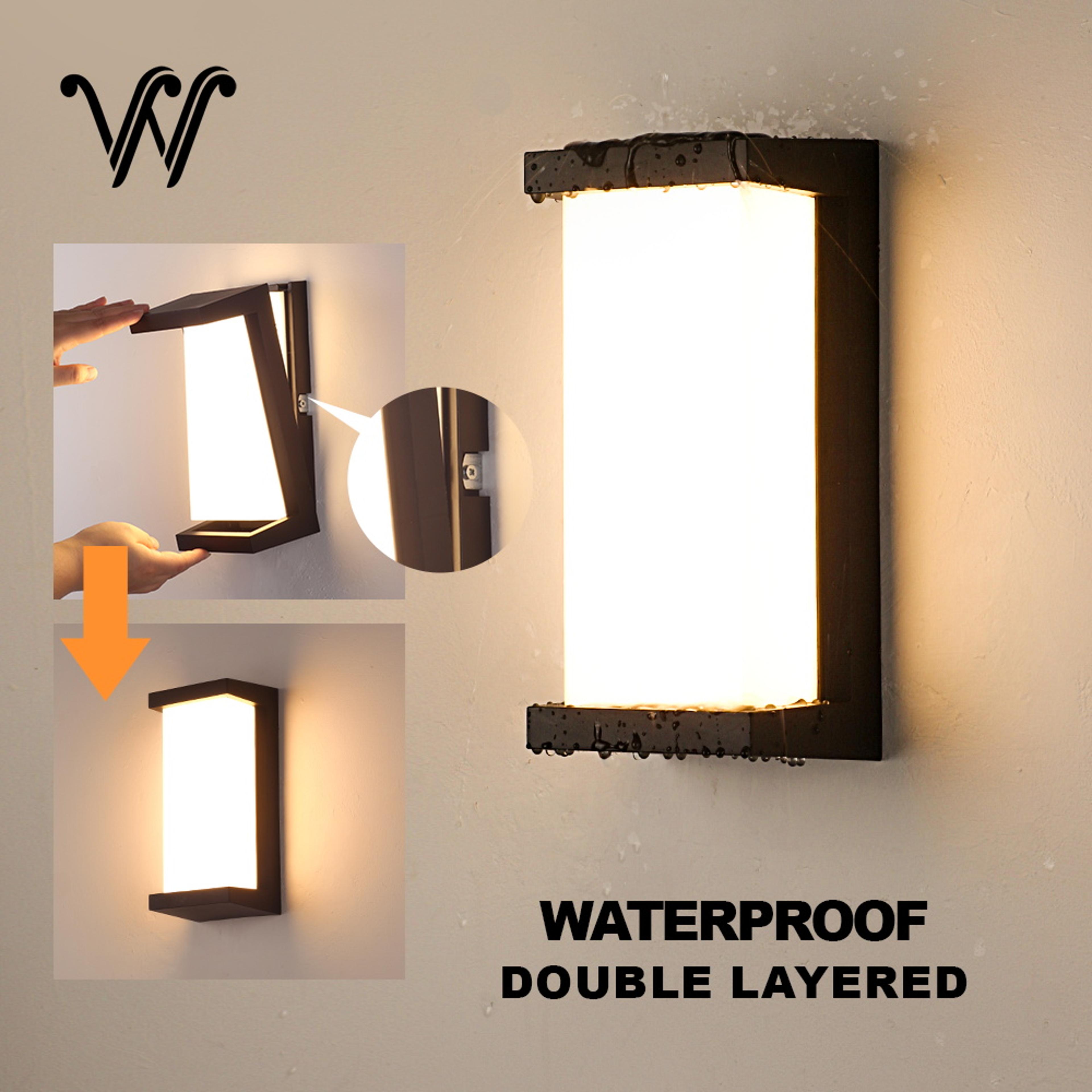 Plastic Lamp Body Exterior Wall Lighting Garden Light Porch Light 3