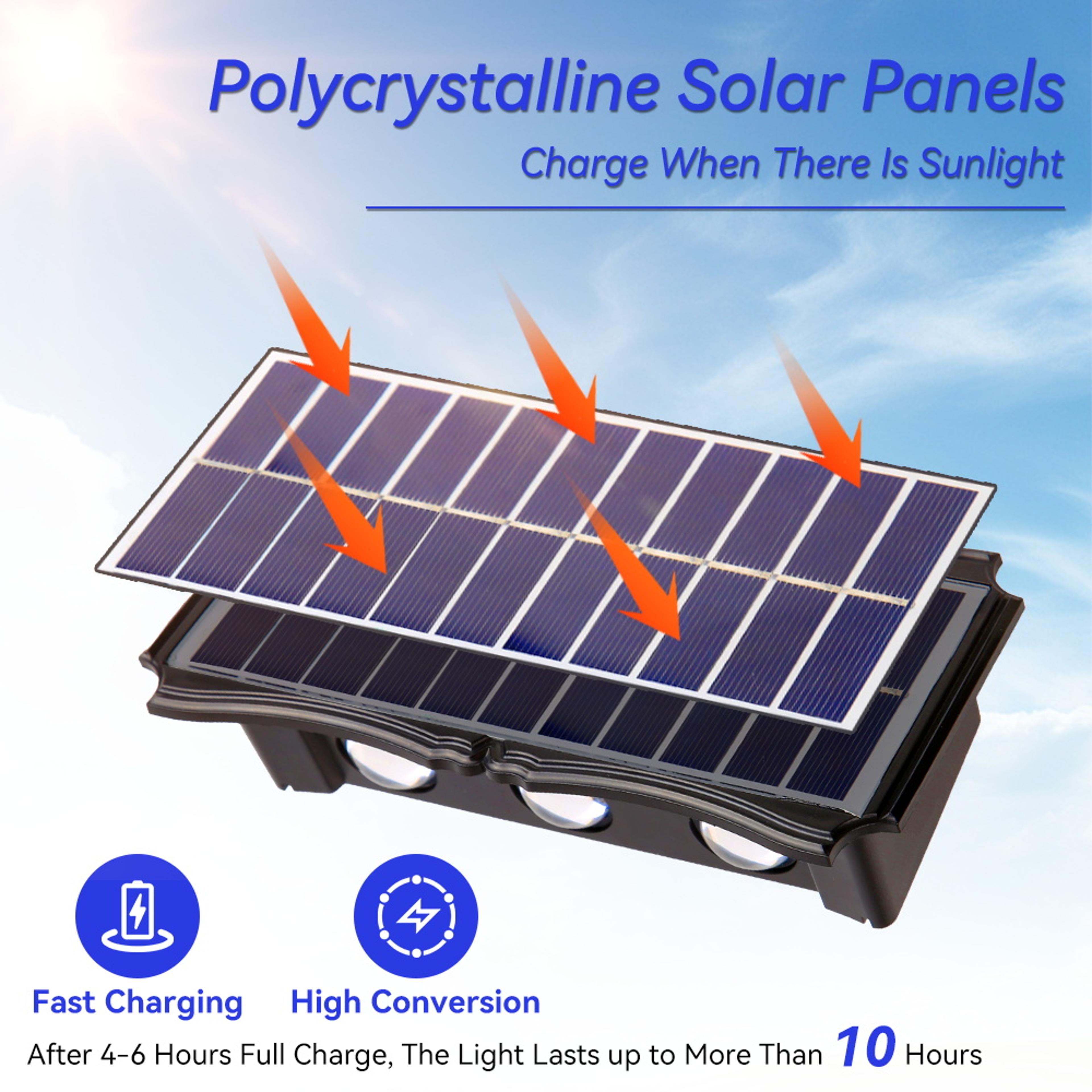 Solar Waterproof Up And Down Luminous Lighting For House Garden Exterior Wall Decoration 1