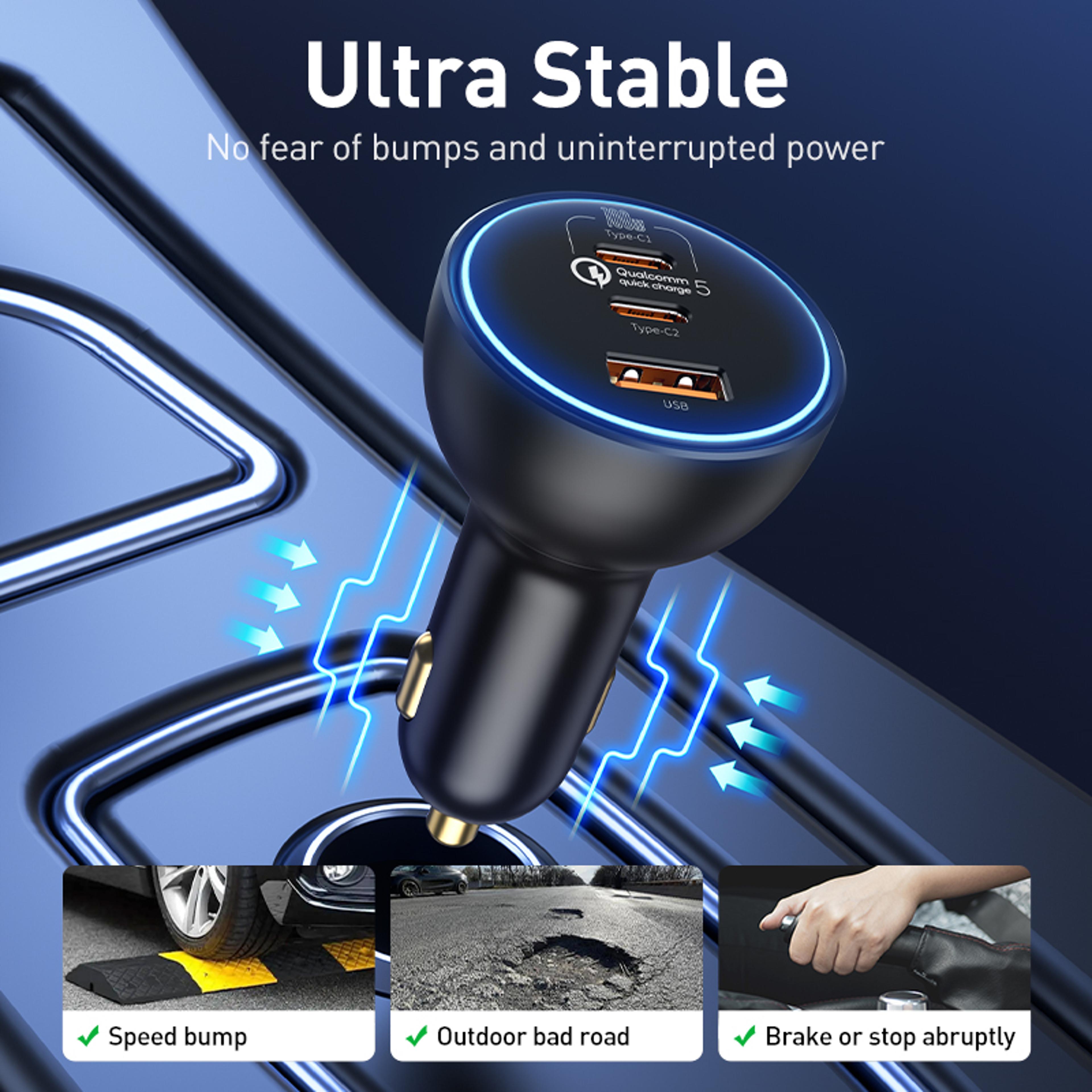 PPS USB Type C Car Phone Charger For IPhone Quick Charging For Tablets And Laptops 4