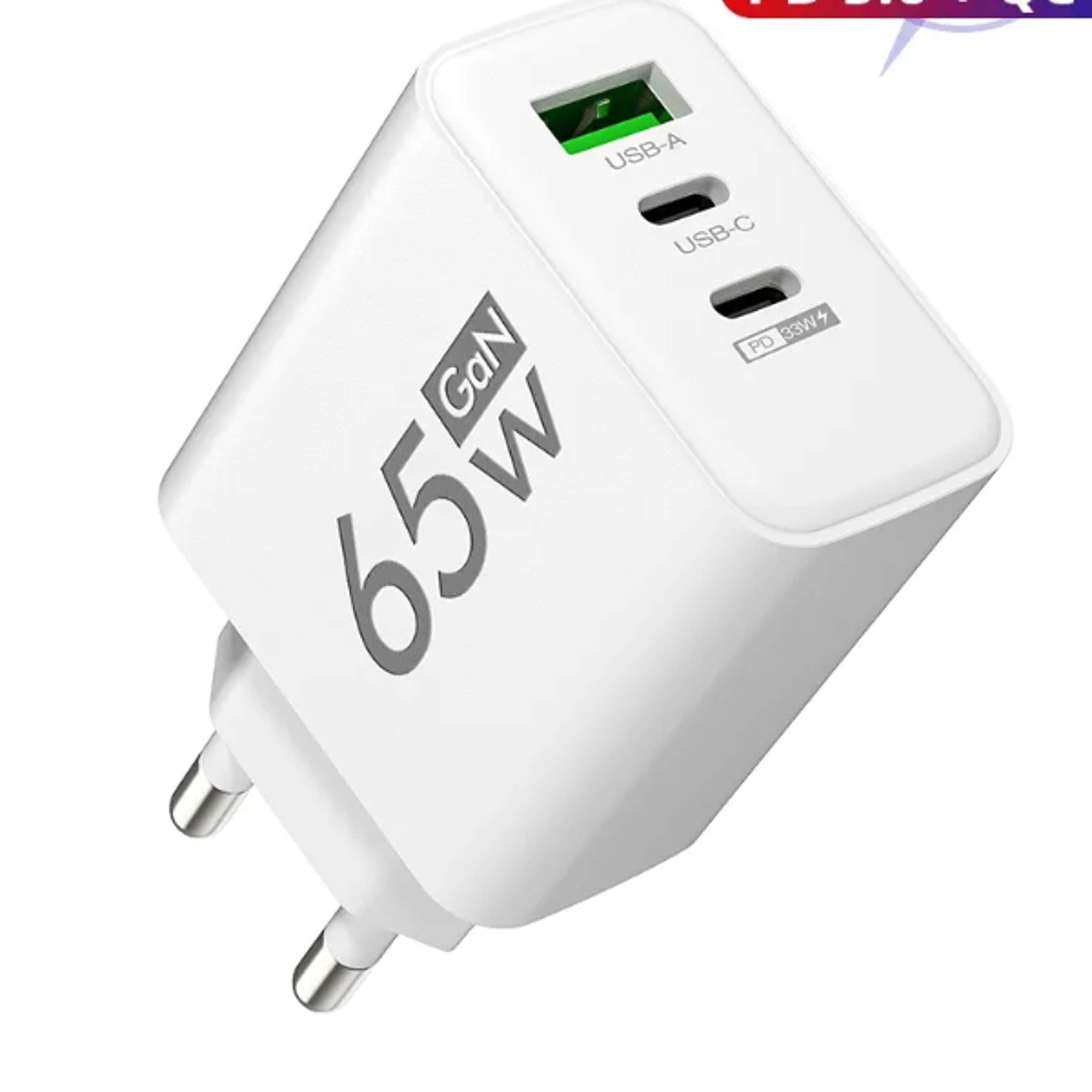 type c phone adapter for iphone, samsung xiaomi, gan charger quick charge fast wall charger ports