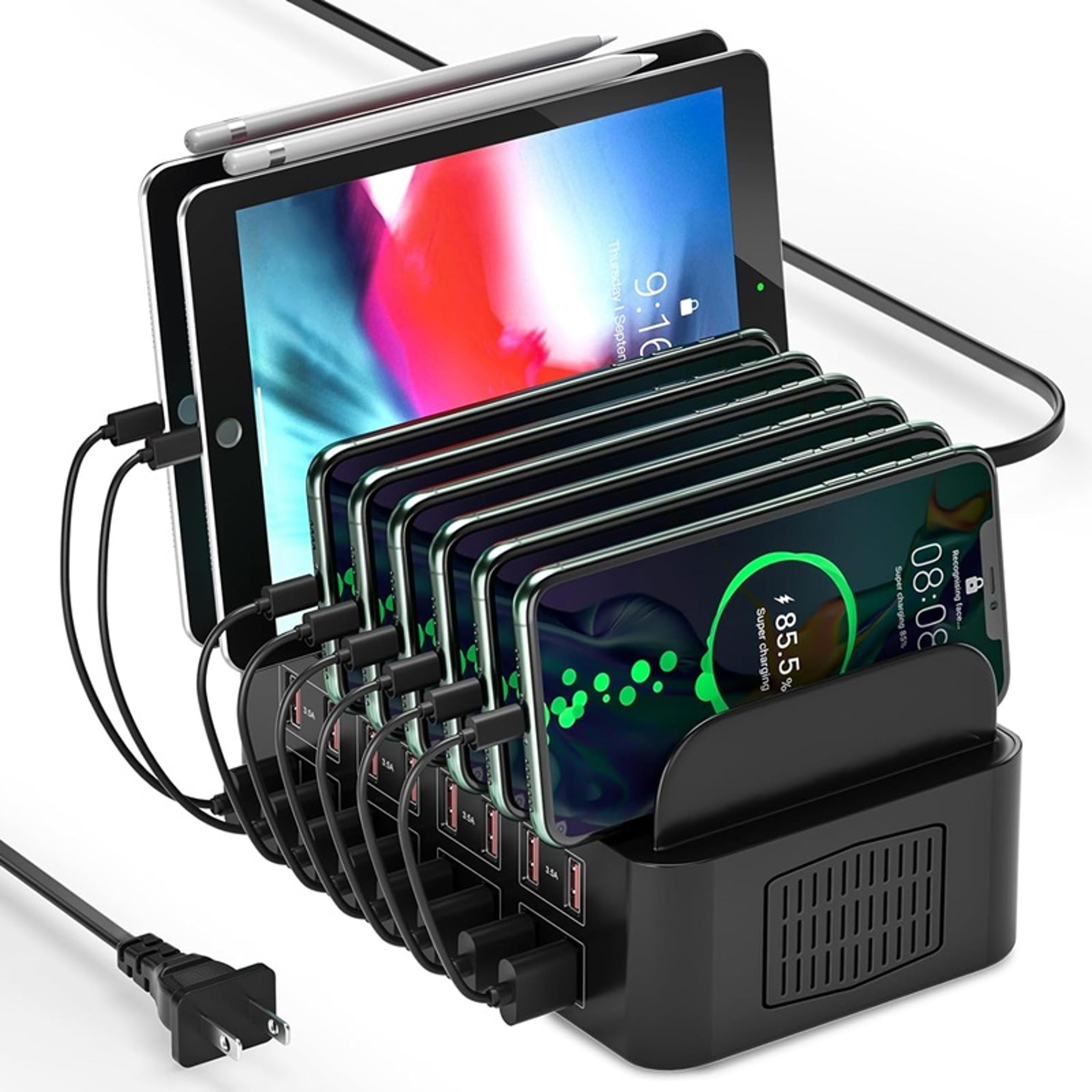 USB Charging Station Universal Multi USB Charger Port Tablet Stand For Ipad Iphone Pro Max Samsung 0