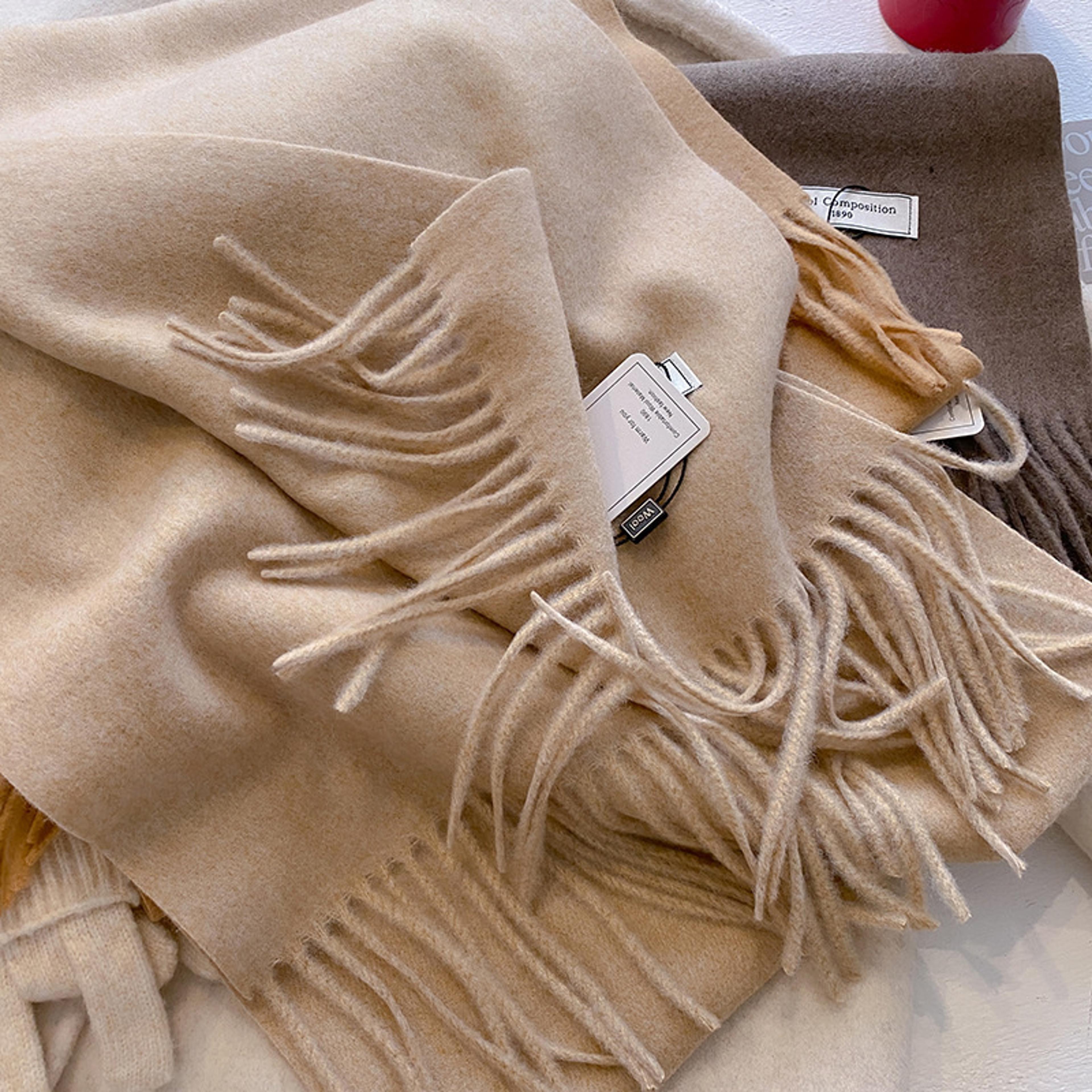 Cashmere Wool Scarf Women Pashmina Soft Thick Shawls Wraps Bufanda 4