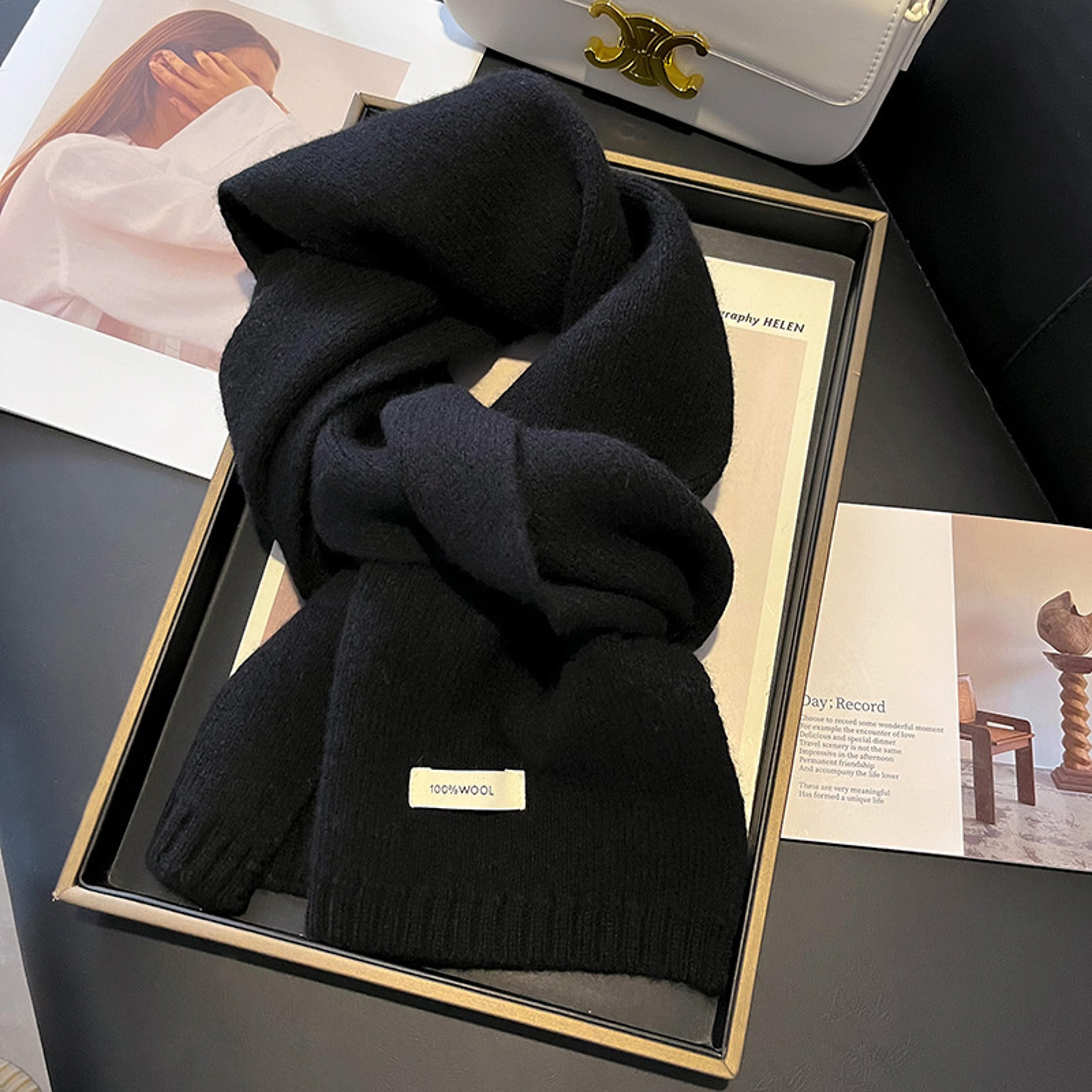 Bright Solid Color Wool Scarves Soft Cashmere Pashmina Shawl Winter Warmth Neck Wrap 6