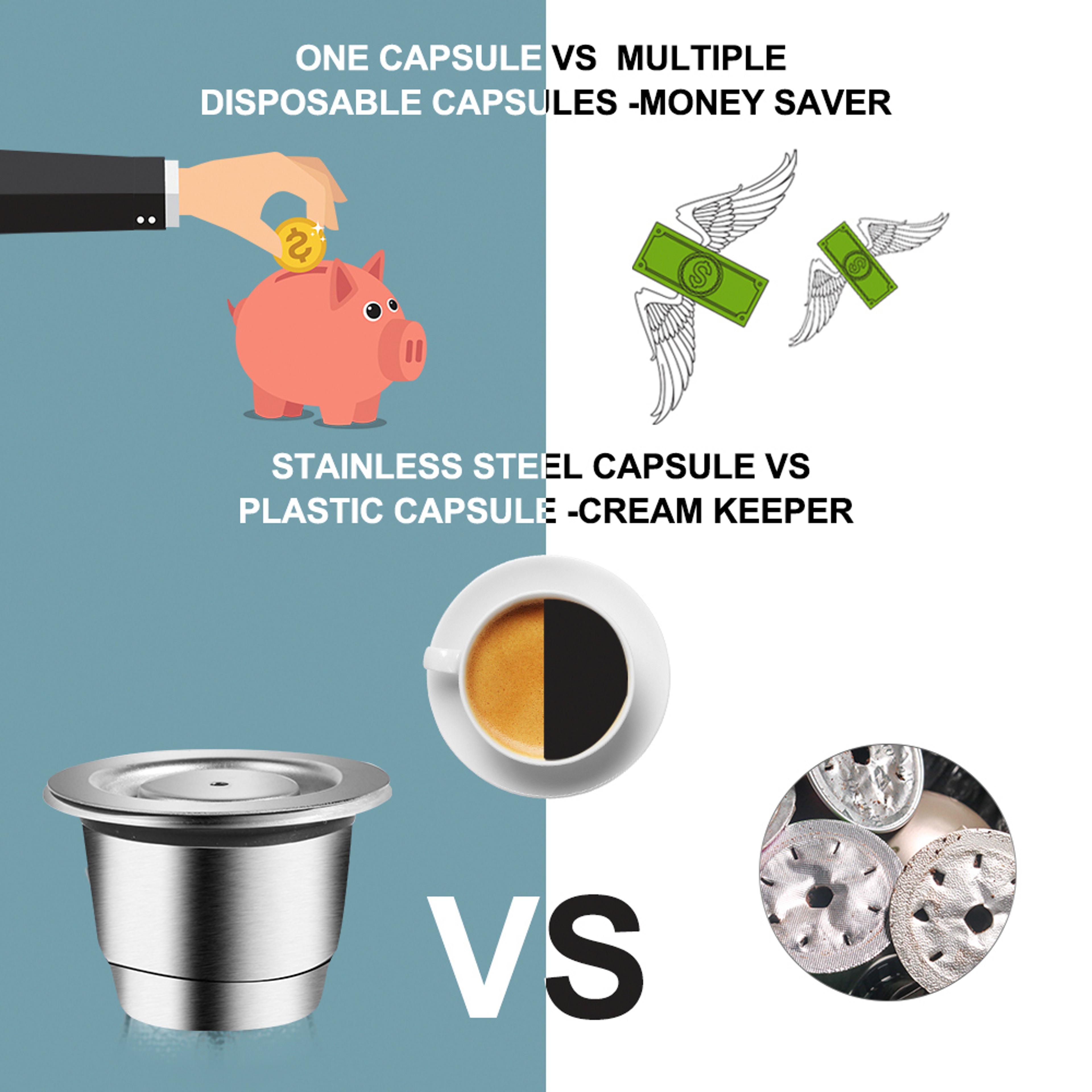 Refillable Stainless Steel Coffee Capsules Cup Coffee Capsule Refilling Filter Coffeeware 3