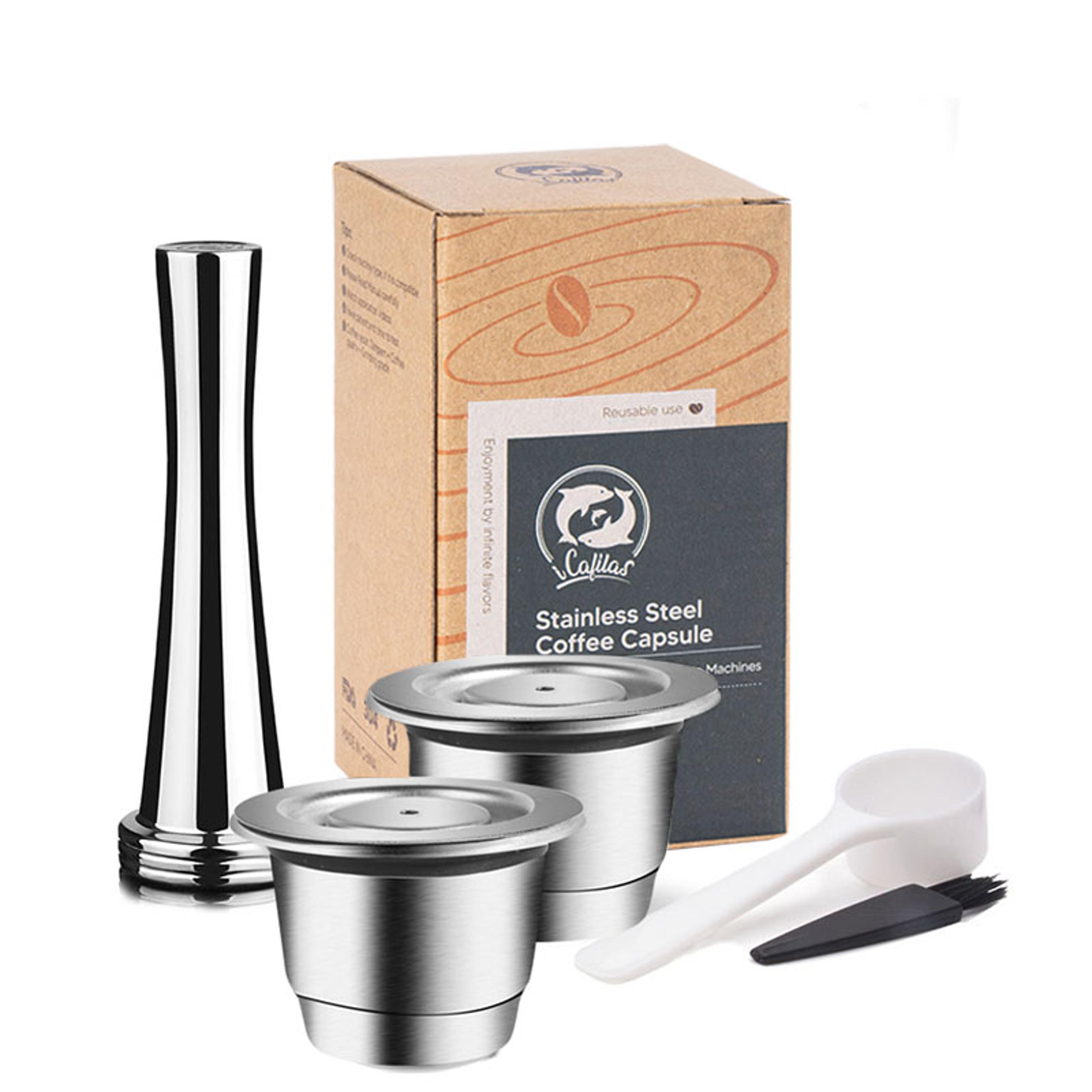 Refillable Stainless Steel Coffee Capsules Cup Coffee Capsule Refilling Filter Coffeeware 6