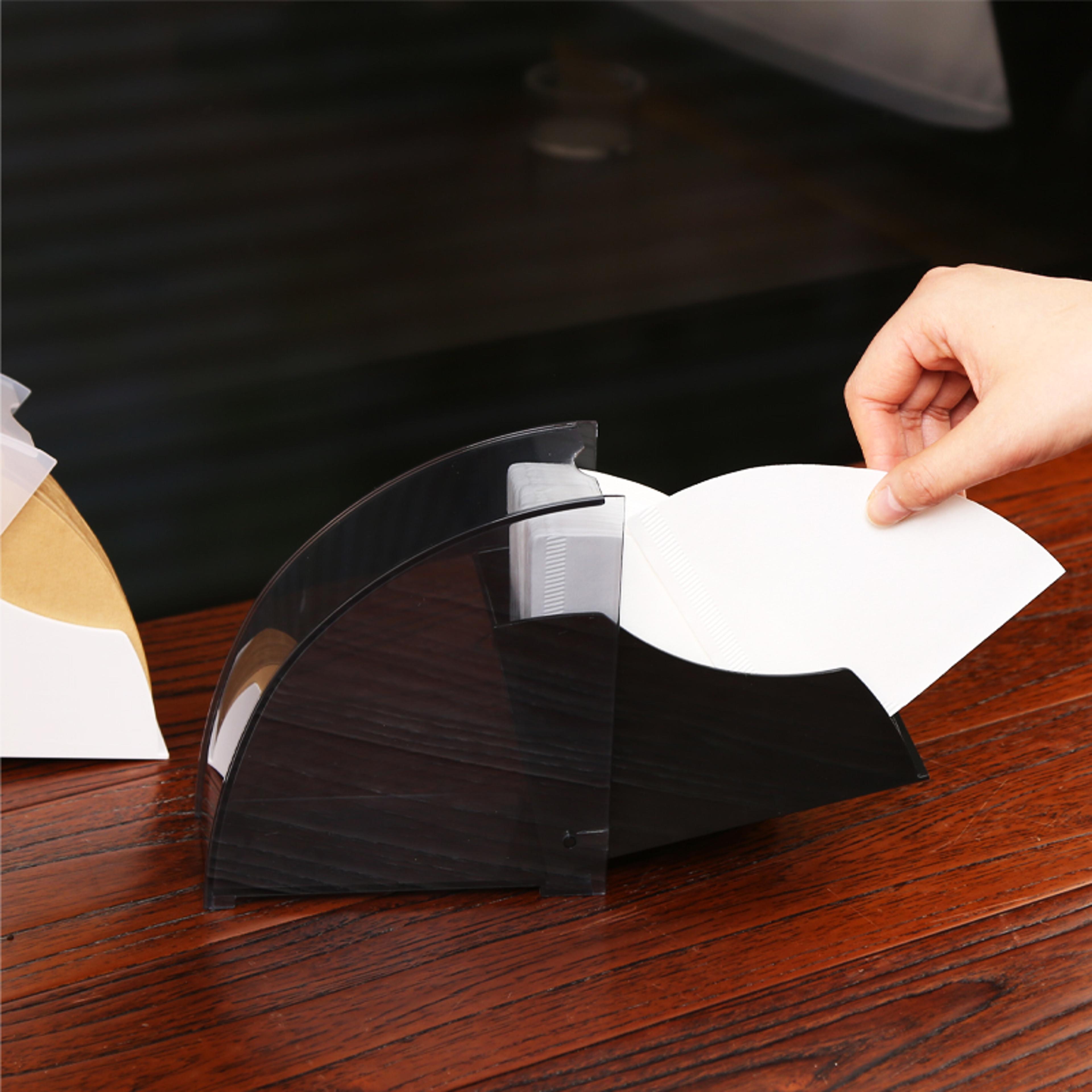 Dustproof Storage Box Coffee V Filter Paper Holder 5