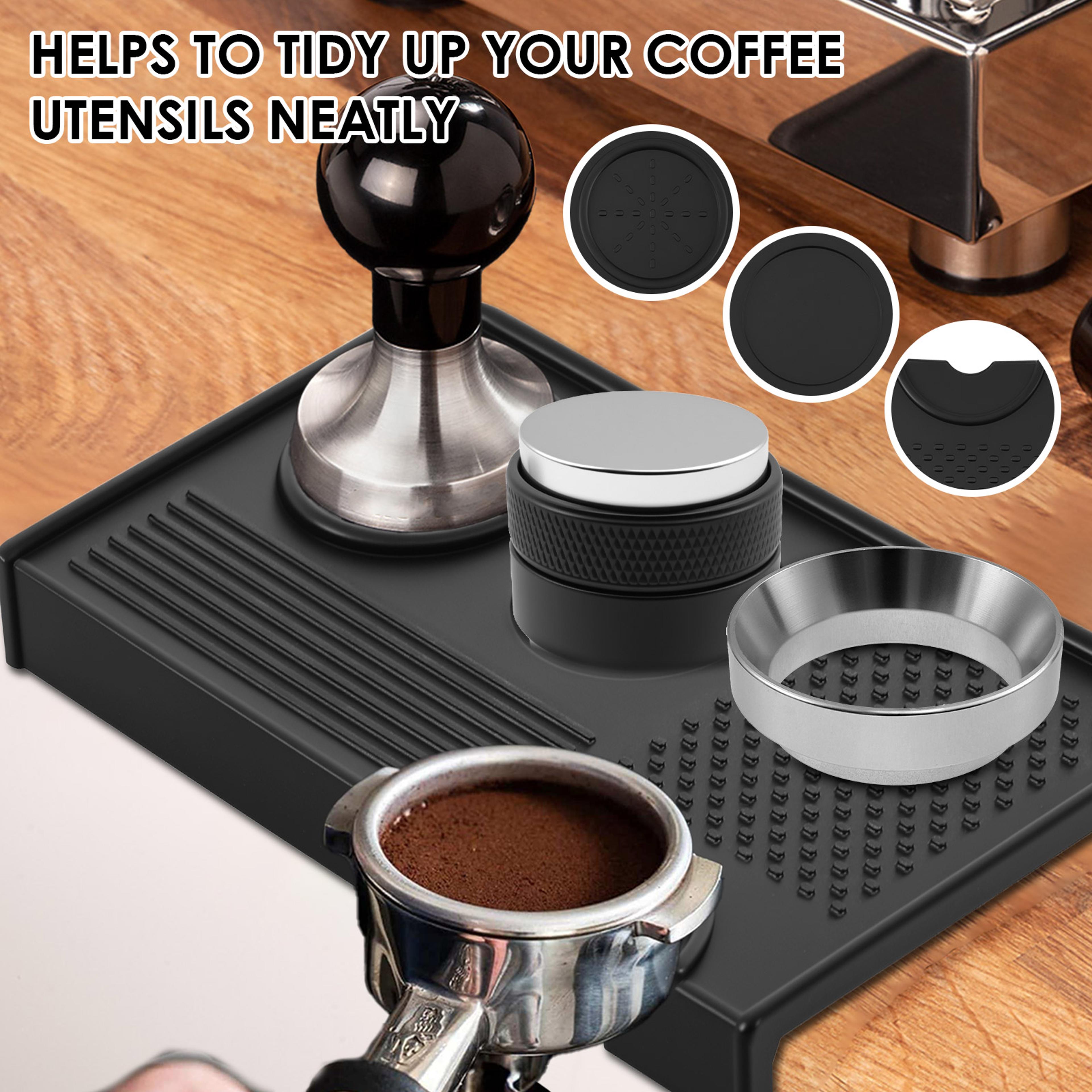 Espresso Tamping Pad Antislip Coffee Tamper Mat With Double Hole Waterproof For Home Coffee Machine 4