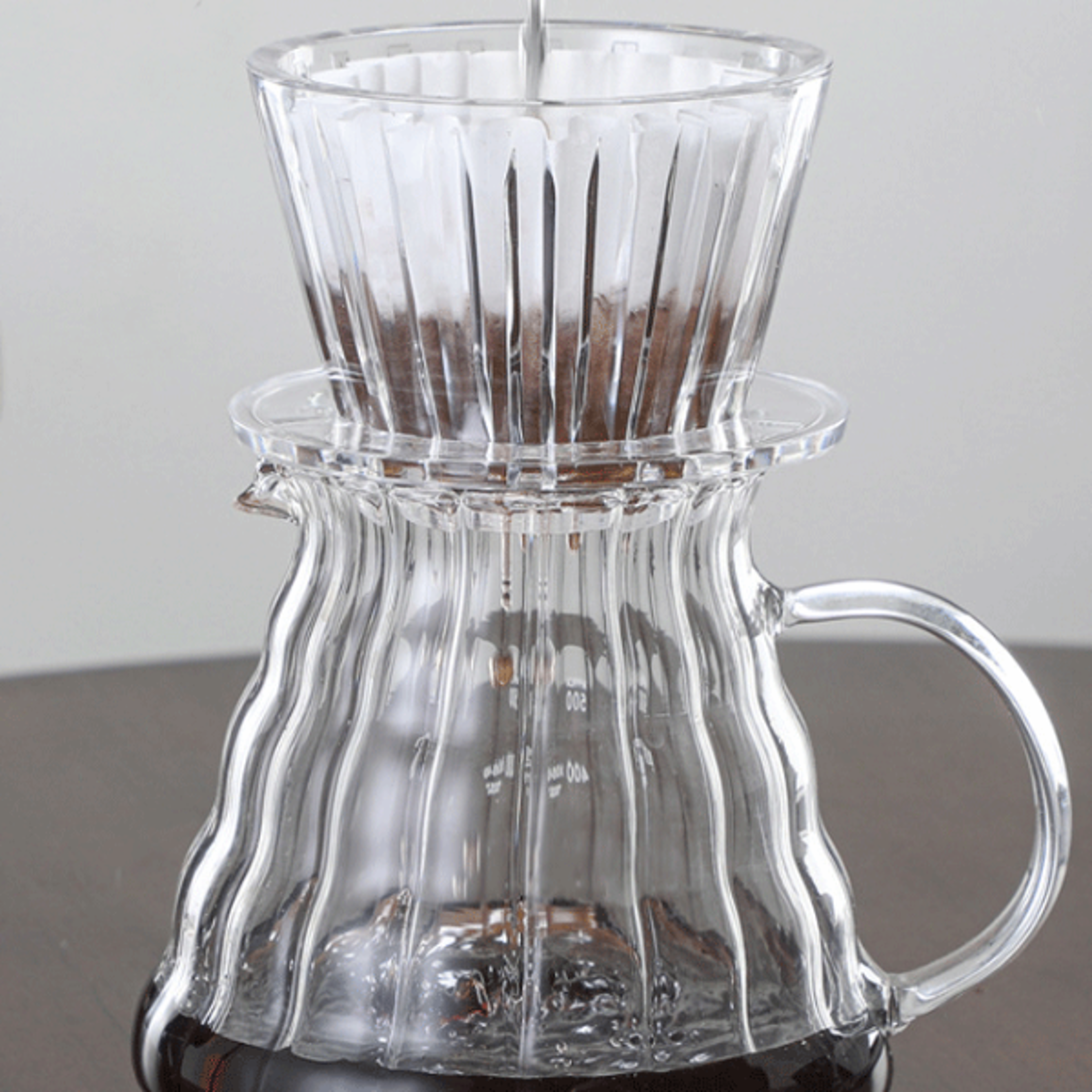 Crystal Eye Pour Over Coffee Dripper With Coffee Filter Papers 50 Sheets Coffee Filter Set