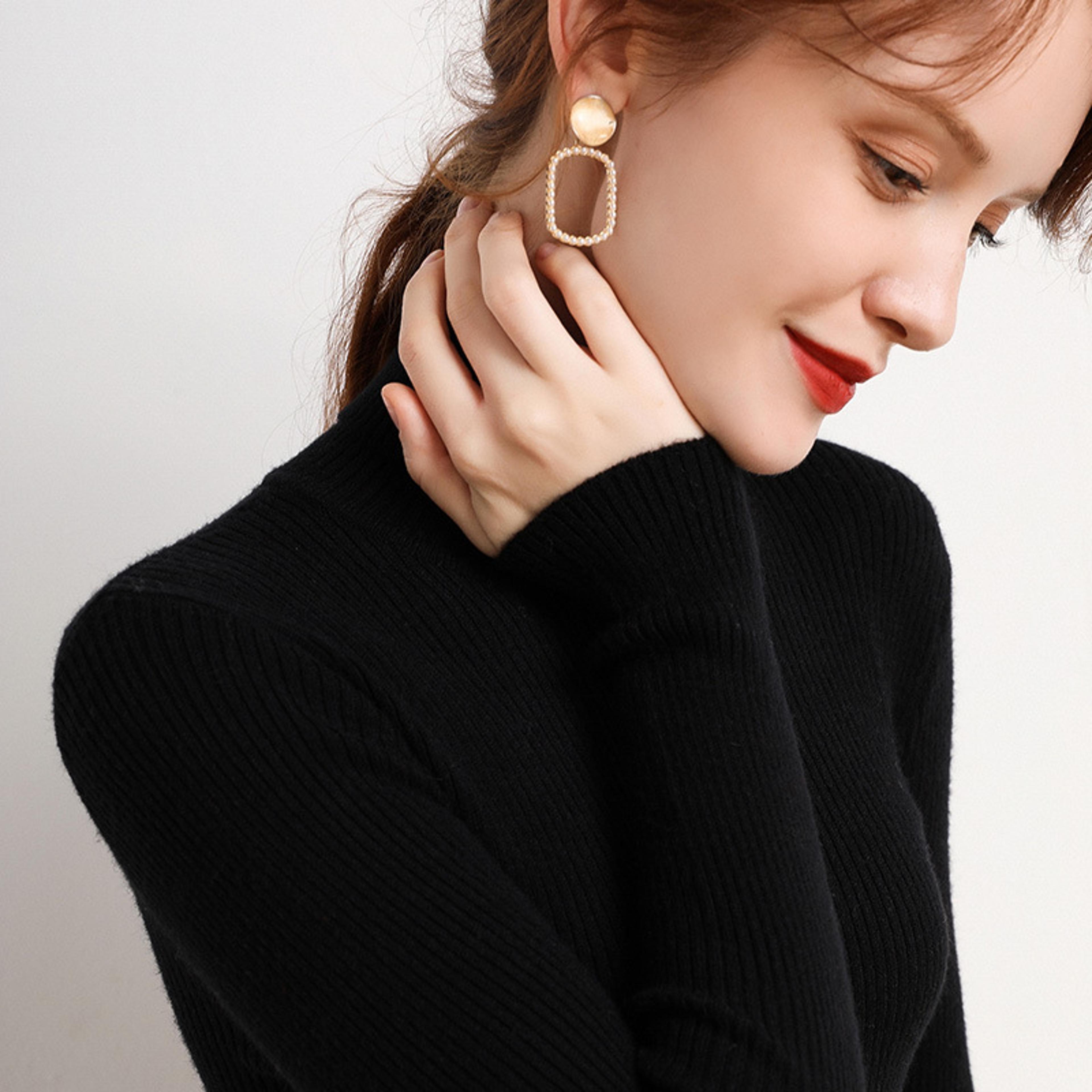 New Autumn And Winter Korean High Neck Sweater Slim Fit Womens Knitted Pullover 3