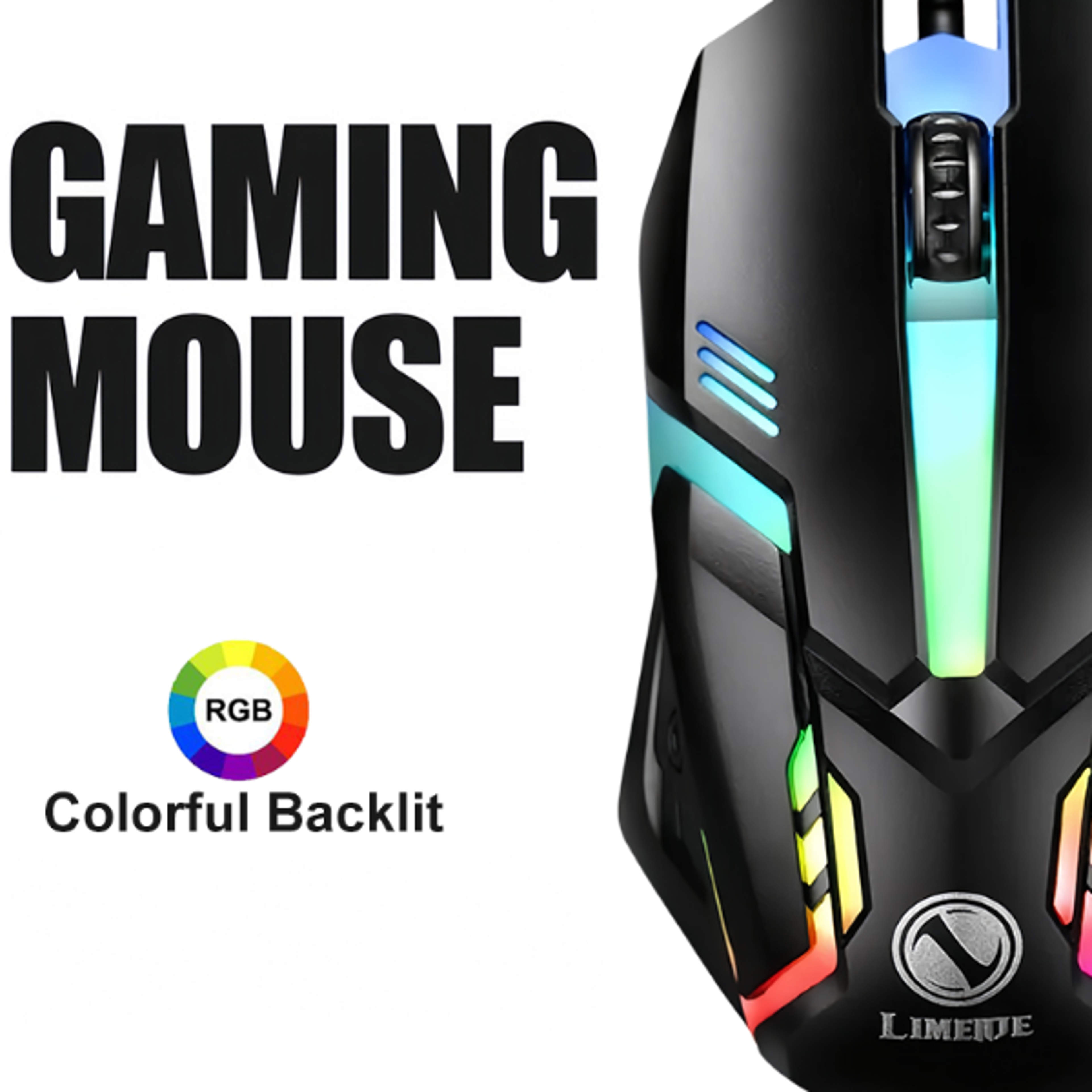USB Wired Mouse RGB Colorful Mosue ESports Gaming Mouse Wired Office Mouse Mice For PC Desktop Lapt