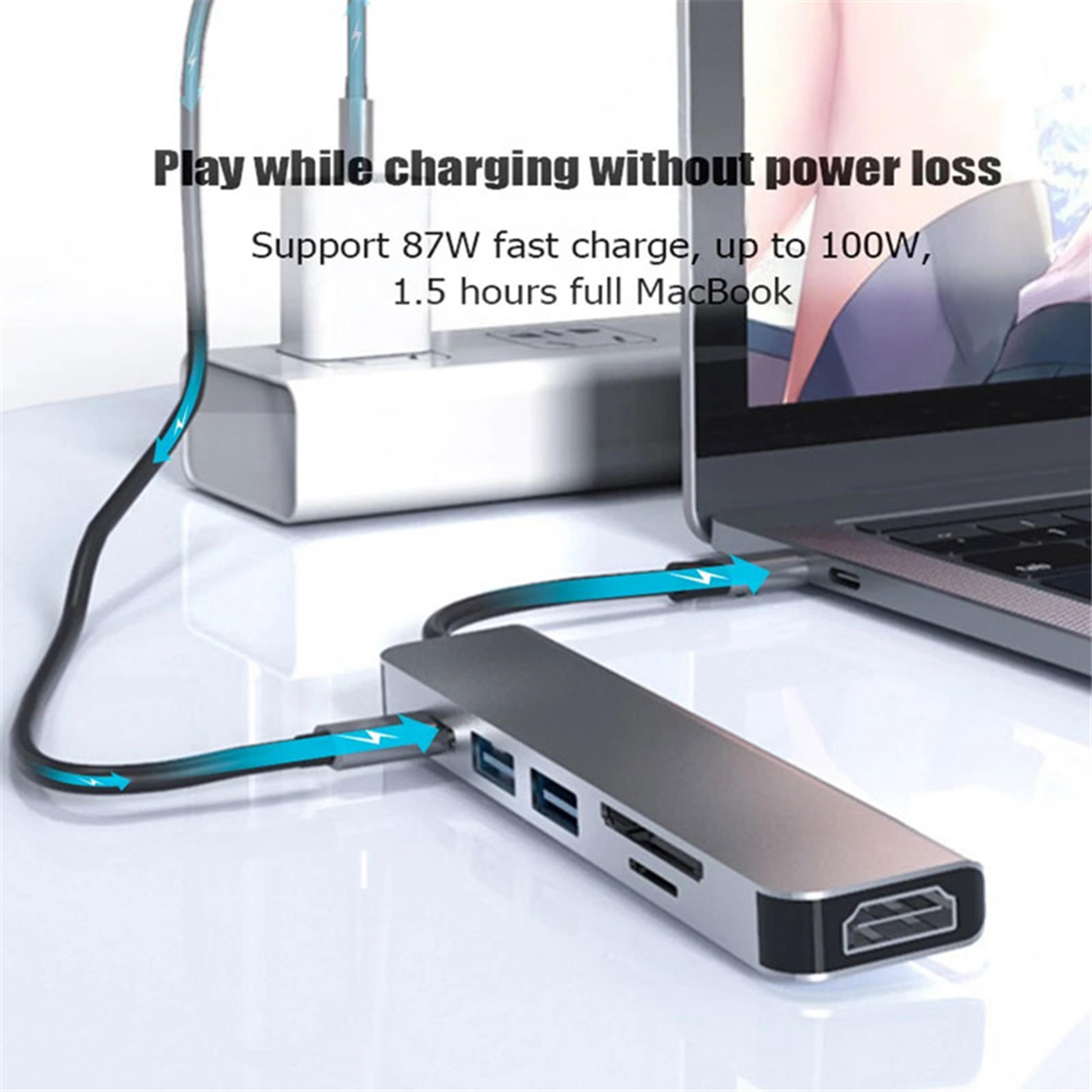 USB Docking Hub For MacBook Fast Charge Splitter Station HighSpeed Charging For MacBook Computers 1