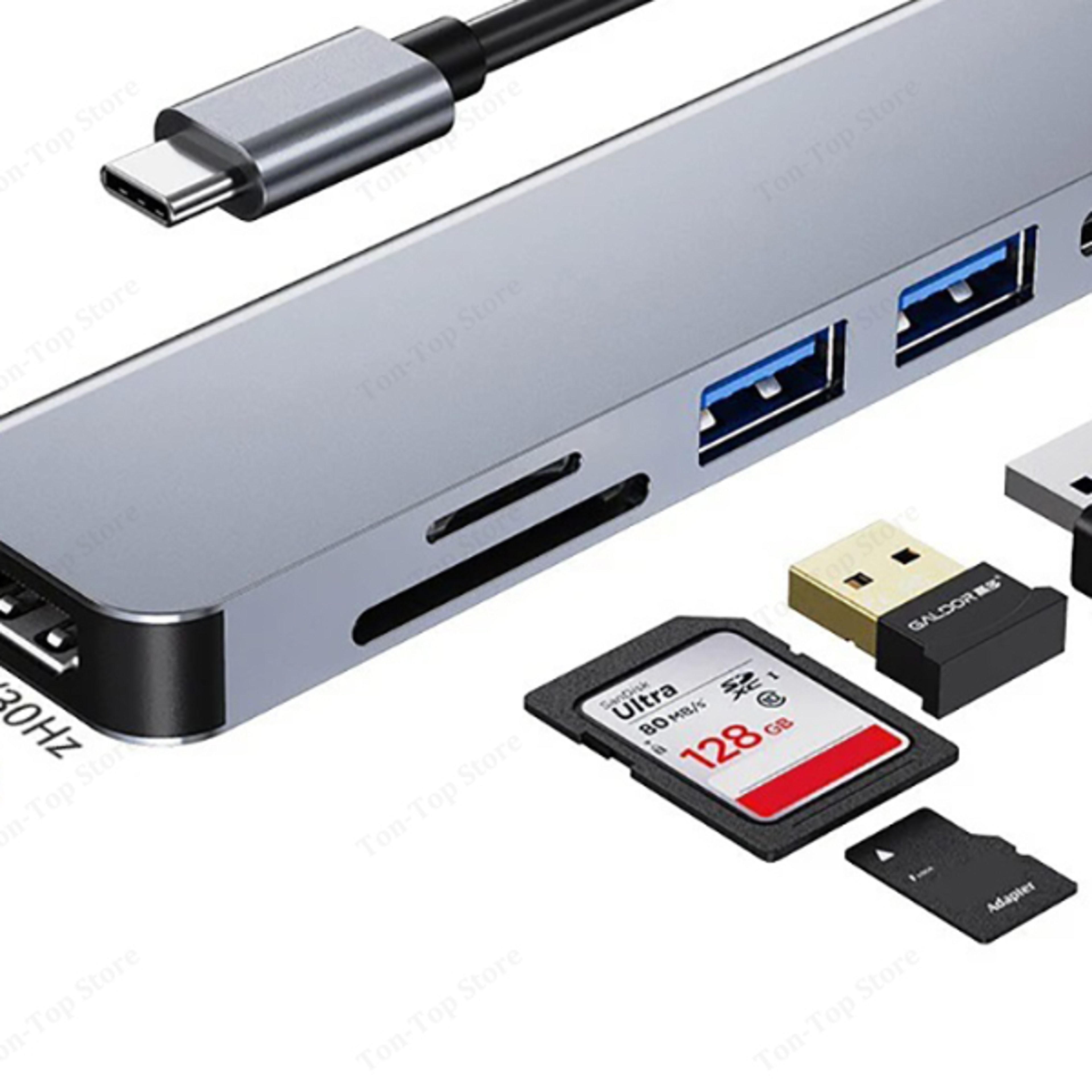 6 in 1 USB C Hubs Type C 30 Adapter to 4K HDMI SD TF Card PD Fast Charge Splitter USB Docking Stati