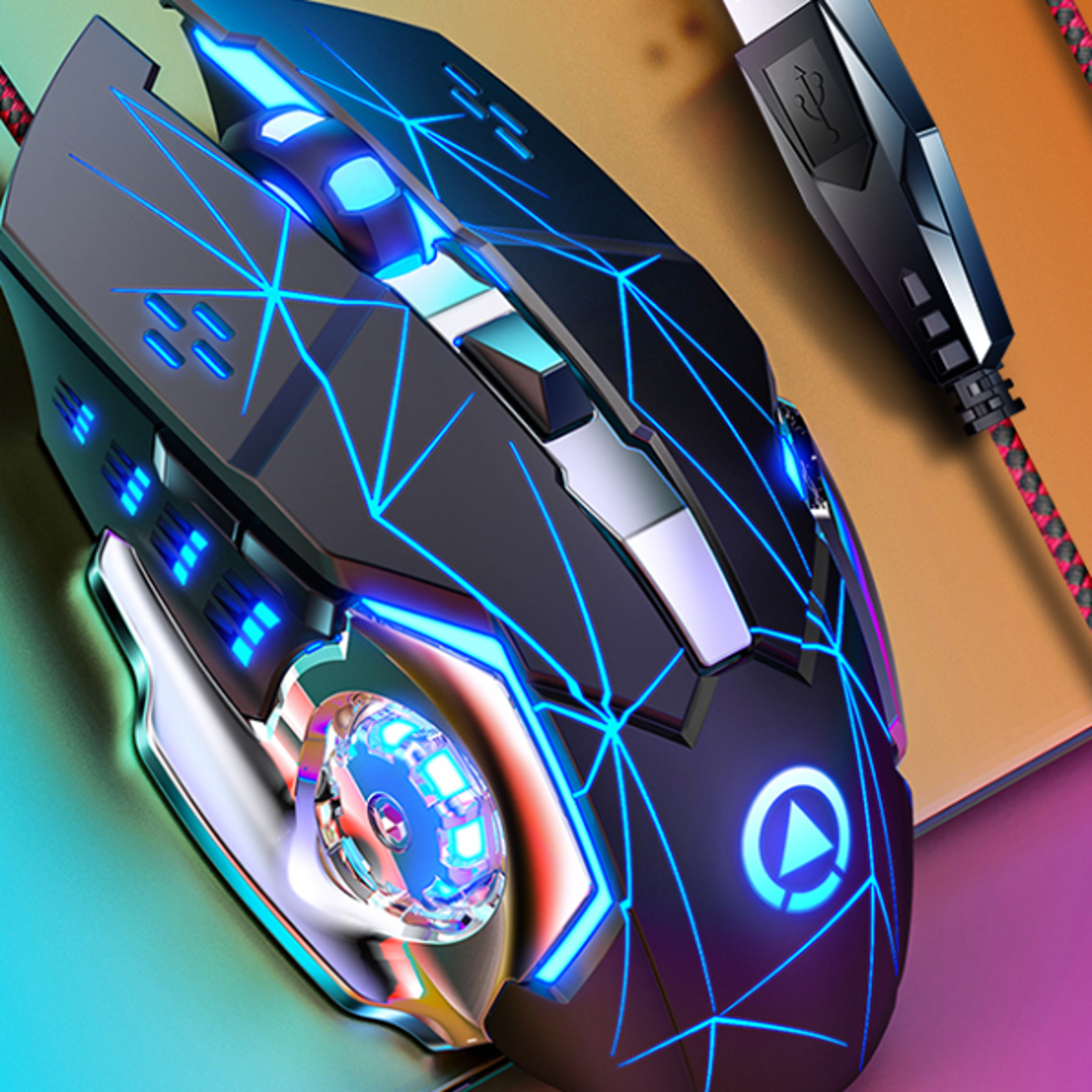 G15 Mechanical Gaming Mouse 7Color Breathing Light Wired Laptop USB Desktop Office Computer Gaming