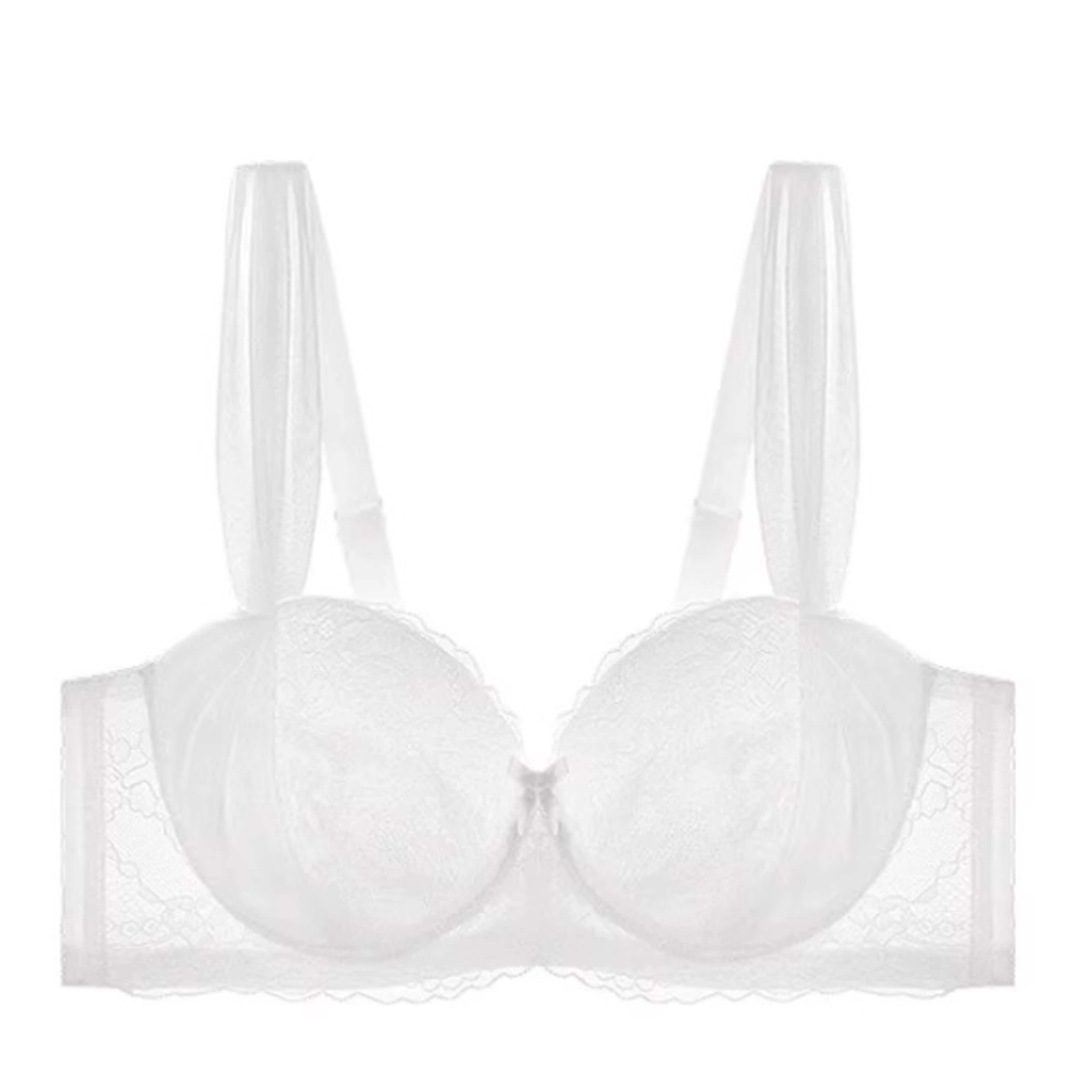 French Lace Bra for Women Big Chest Appears Small Pushup Bra Breast Collection Top Up Anti Sagging
