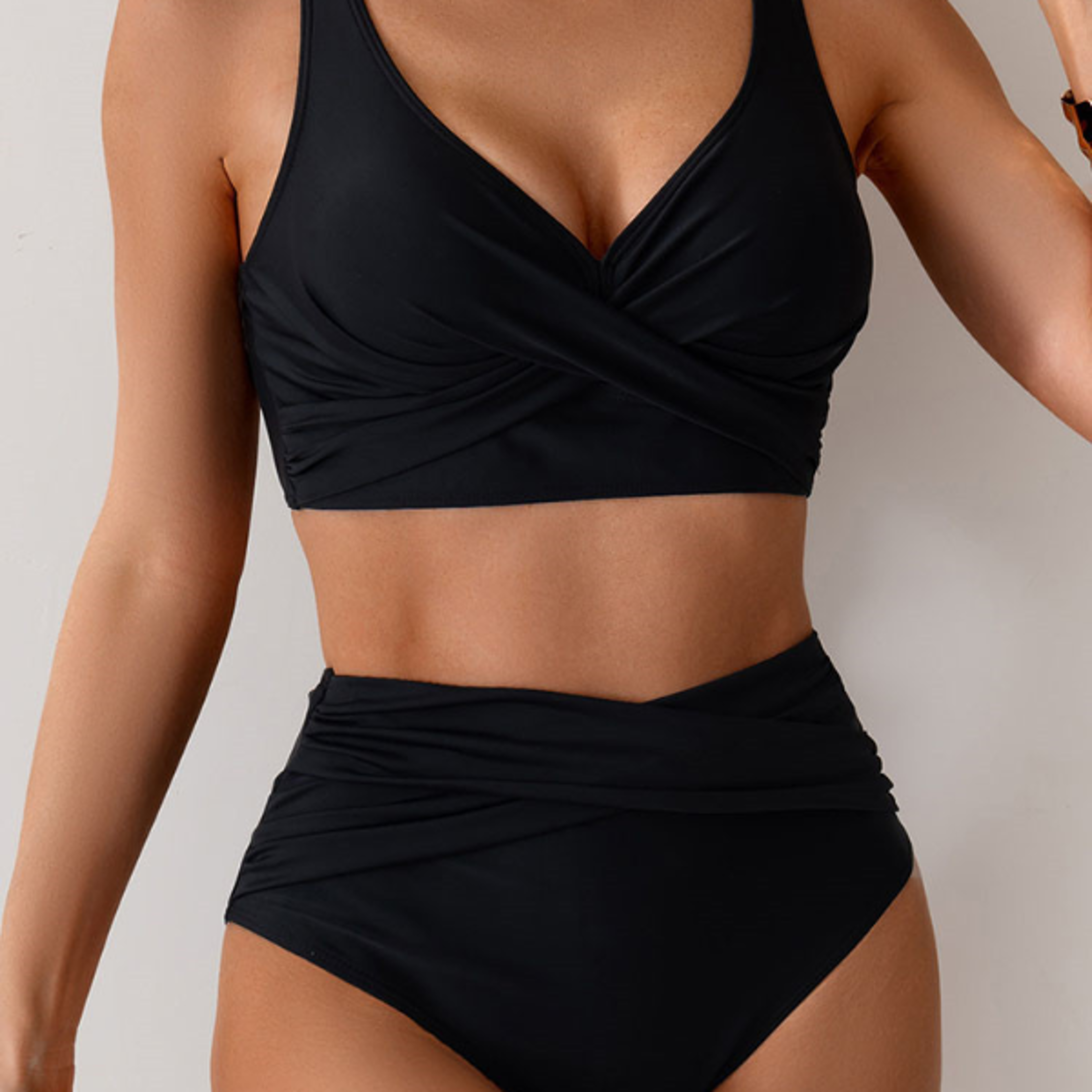 VigoBreviya 2025 Sexy Solid Strapped Swimwear Women Cross Push Up Bikini Set Brazilian Lady Swimsuit