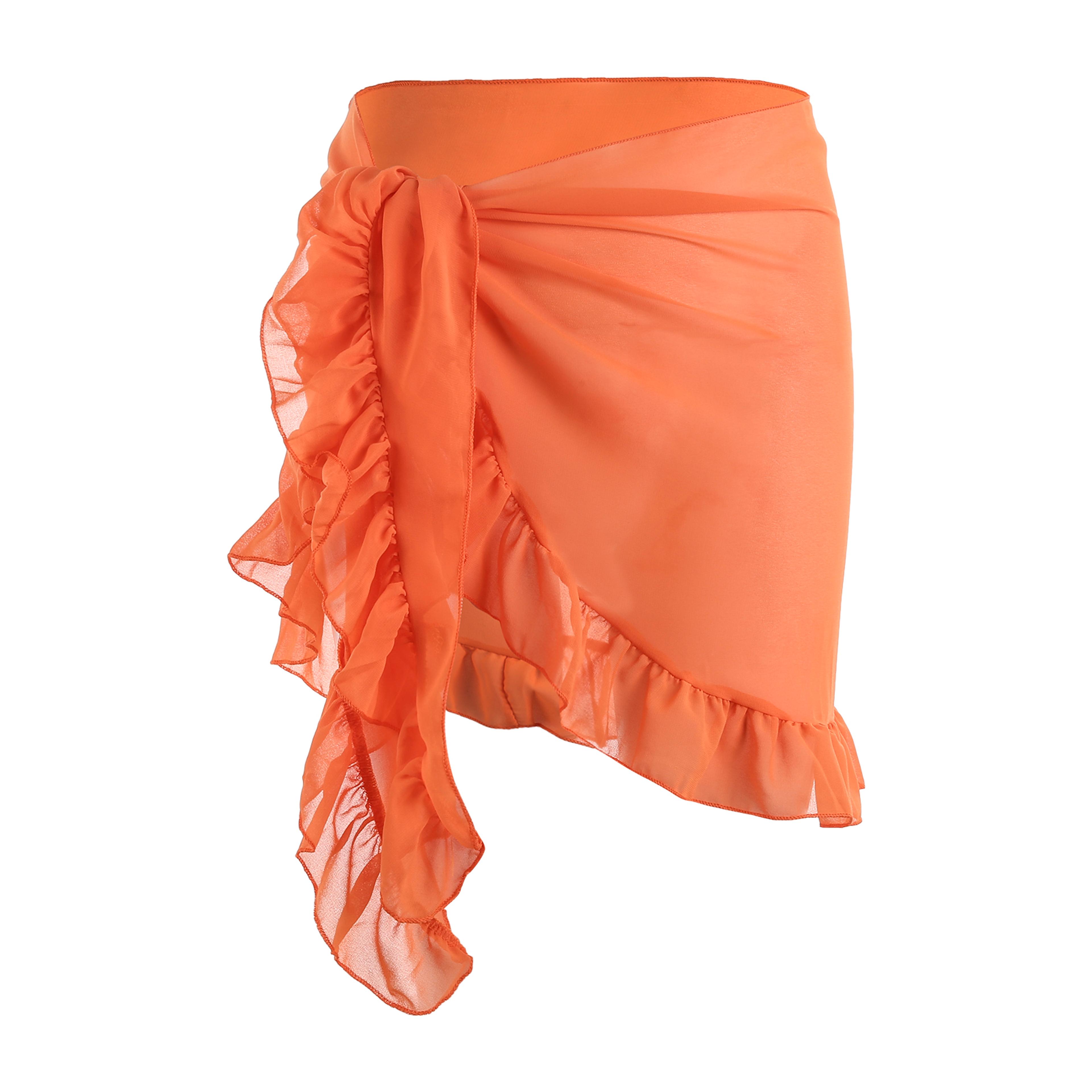 Bikini CoverUps Wrap Sarong Chiffon Swimwear Pareo Beach Skirts Kaftan 11