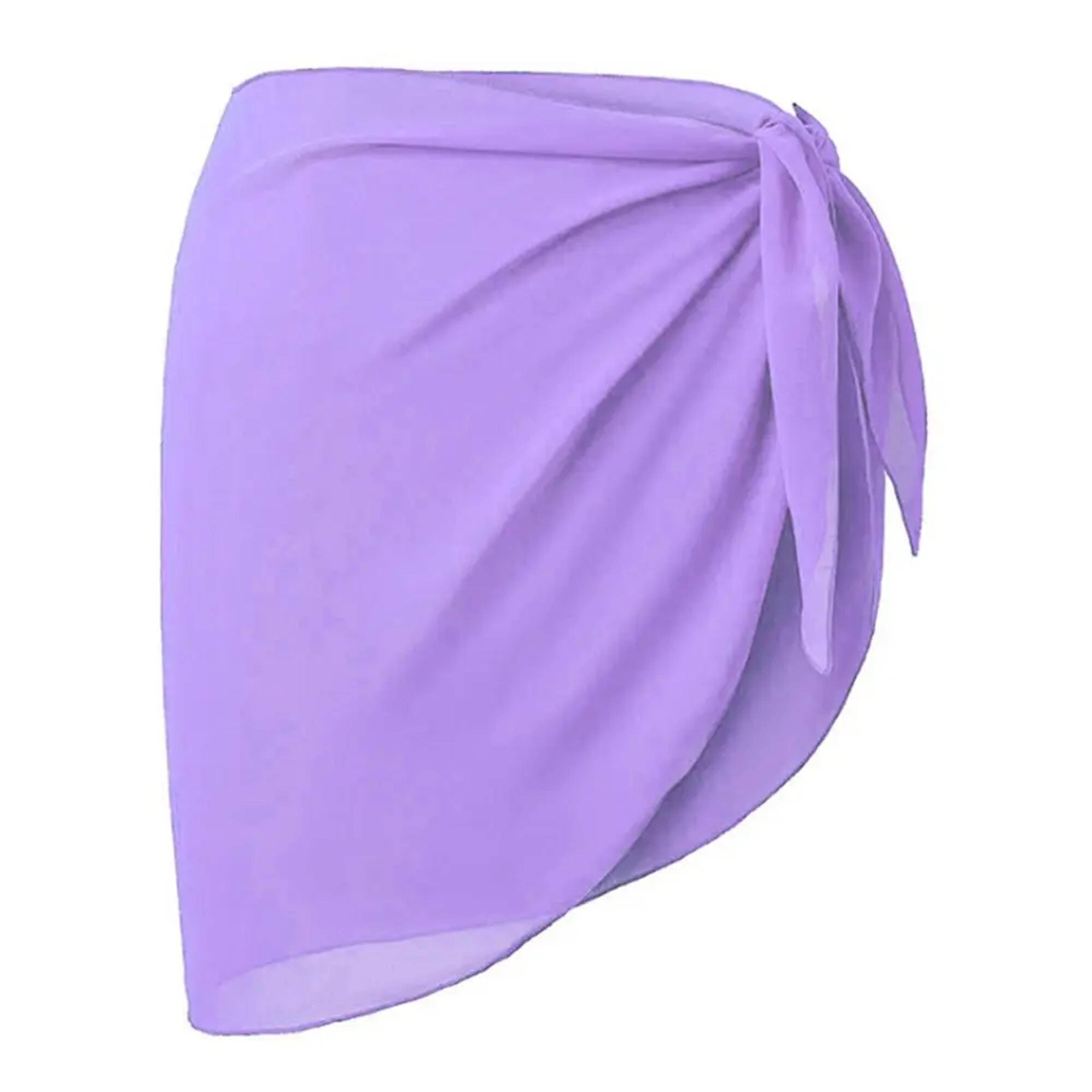 Beach Bikini Wrap Sheer Short Short Solid Sarong Swimsuit Coverups Chiffon Skirt Scarf Swimwear 11