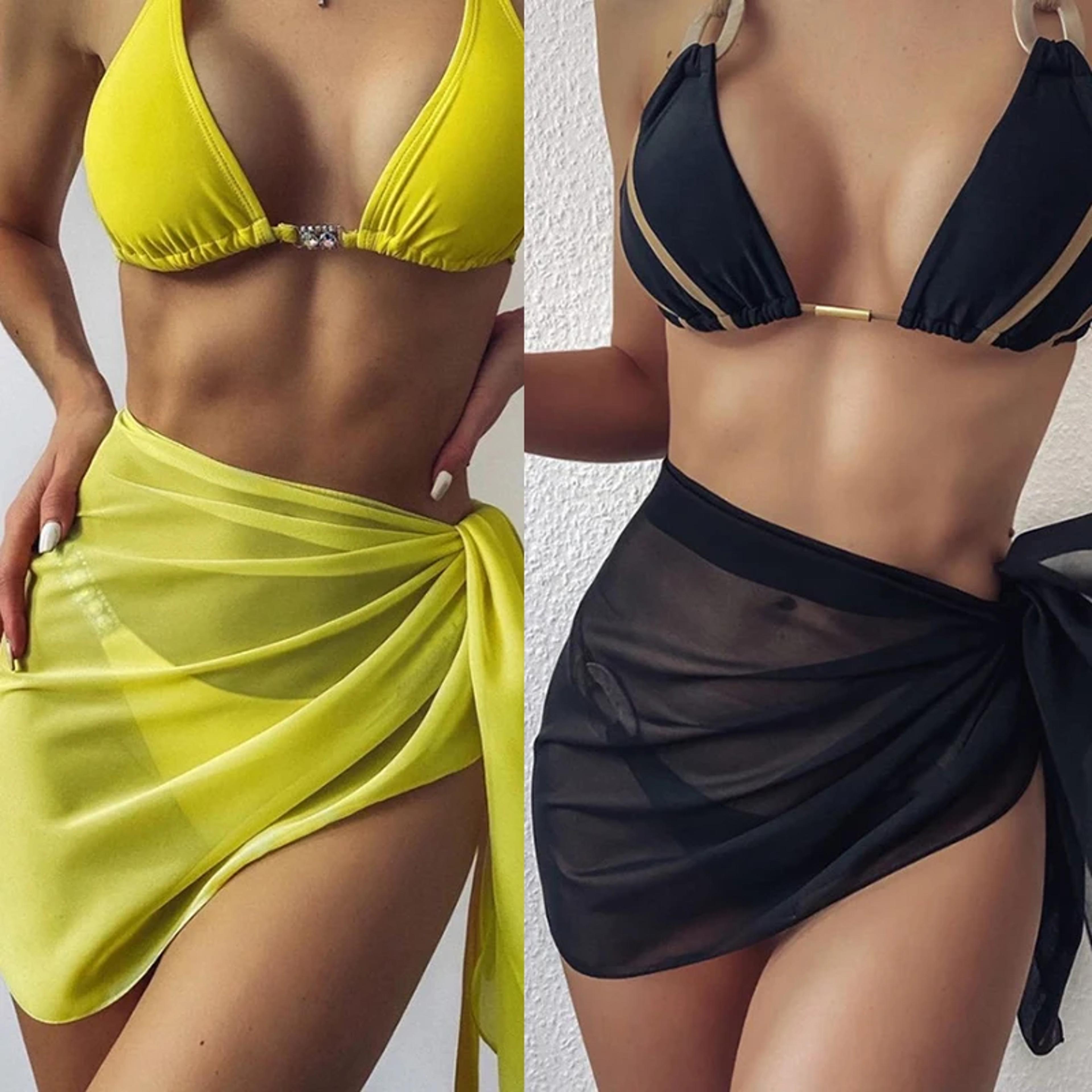 SeeThrough Scarf Cover Up Dress Chiffon Swimwear Wrap CoverUps For Women 5