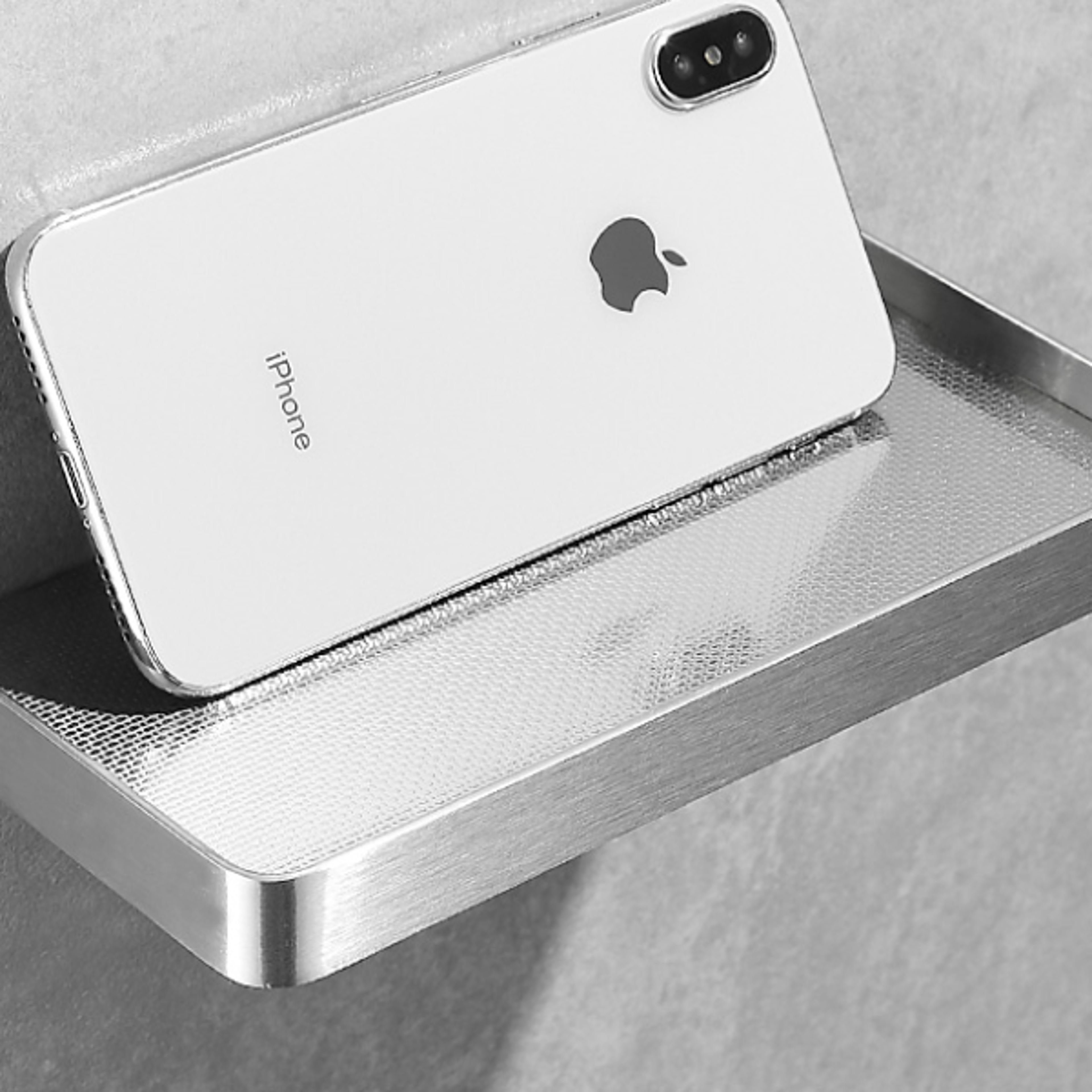 Falangshi Bathroom Shelf Phone Storage Rack Shelves Stainless Steel Wall Mount Shower Basket Holder