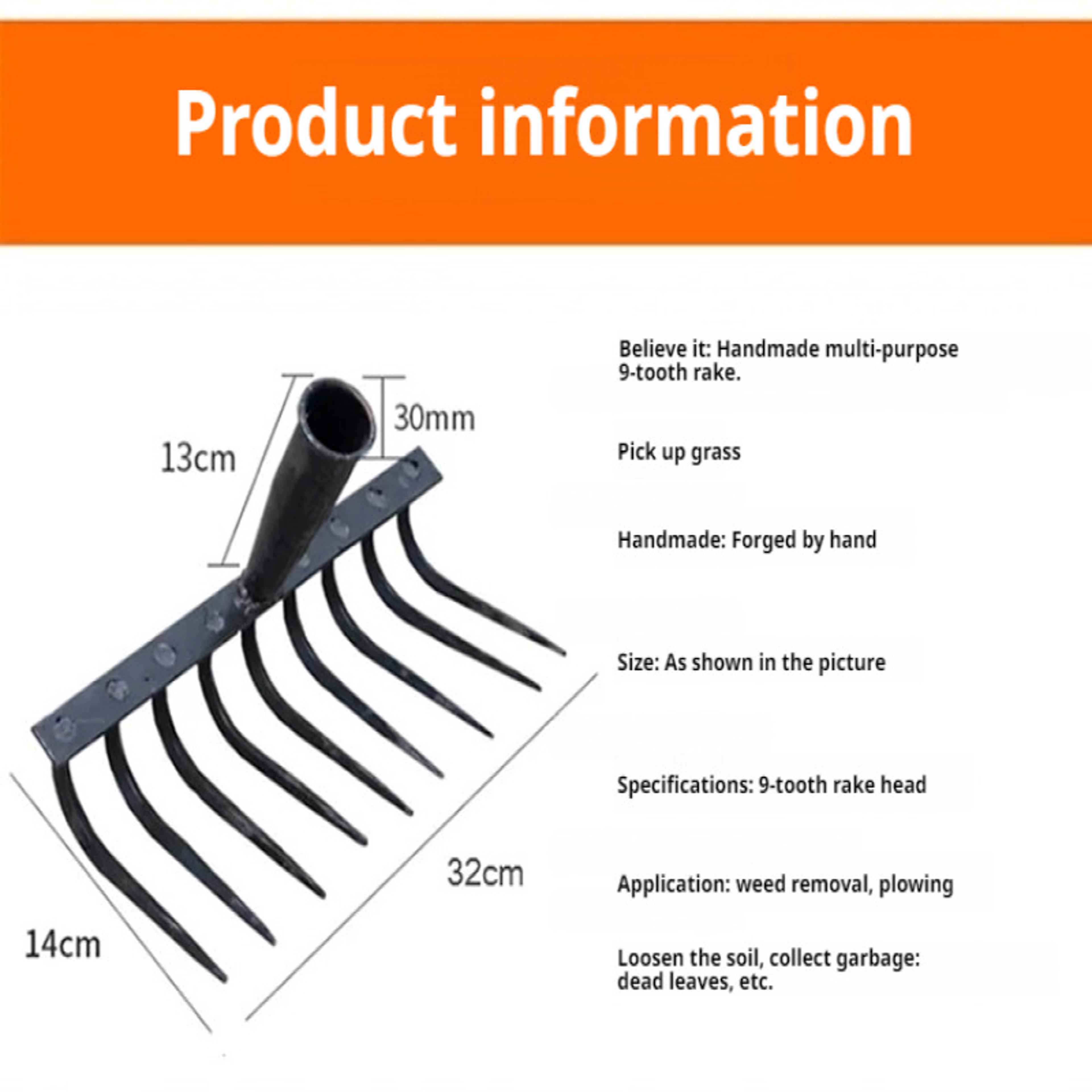 Durable Manganese Steel Household Nail Rake Sturdy Garden Agricultural Tool 5