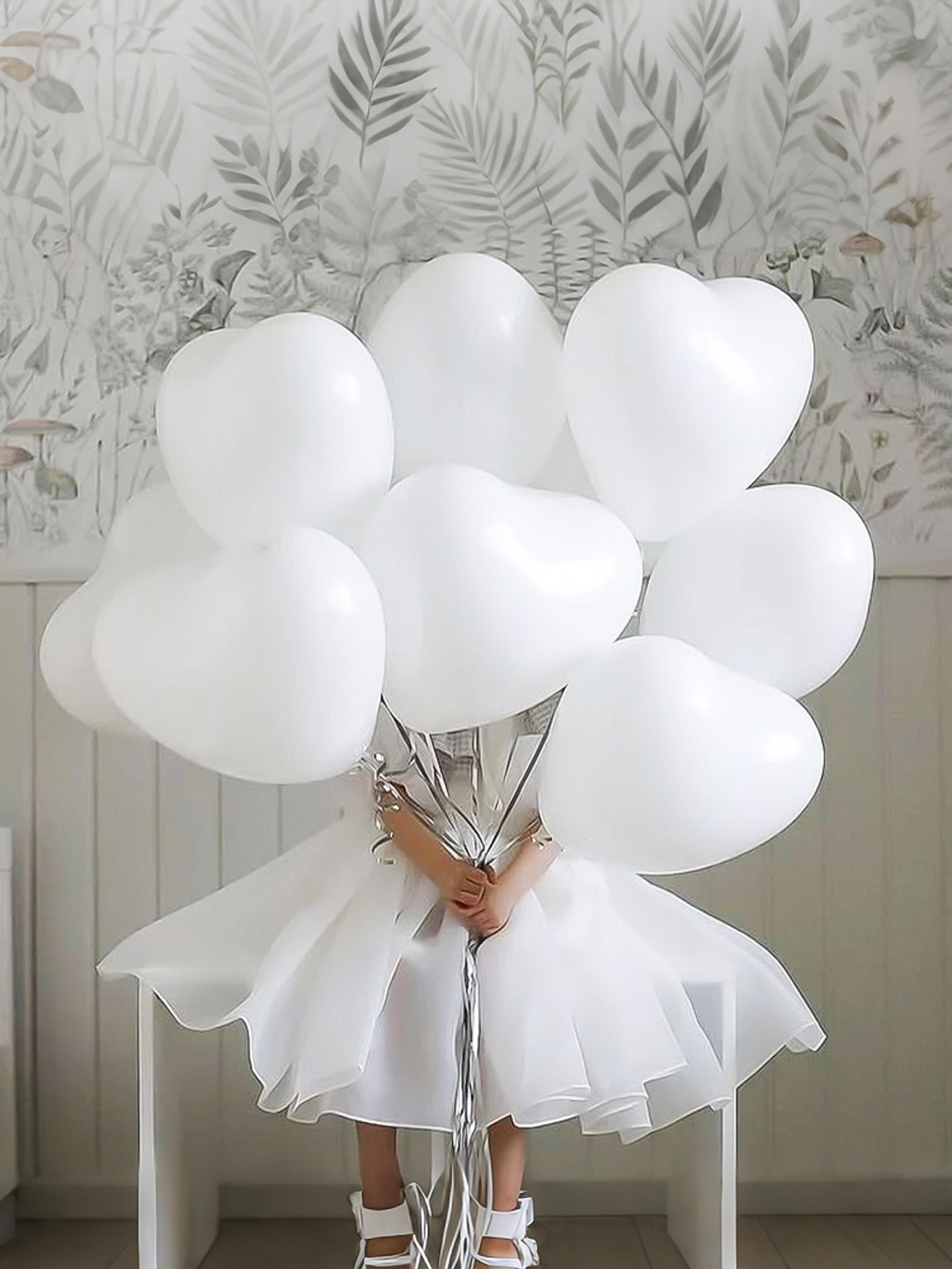 White Heart Balloons For Wedding Bridesmaids Gifts Marriage Engagement And Party Decorations 4