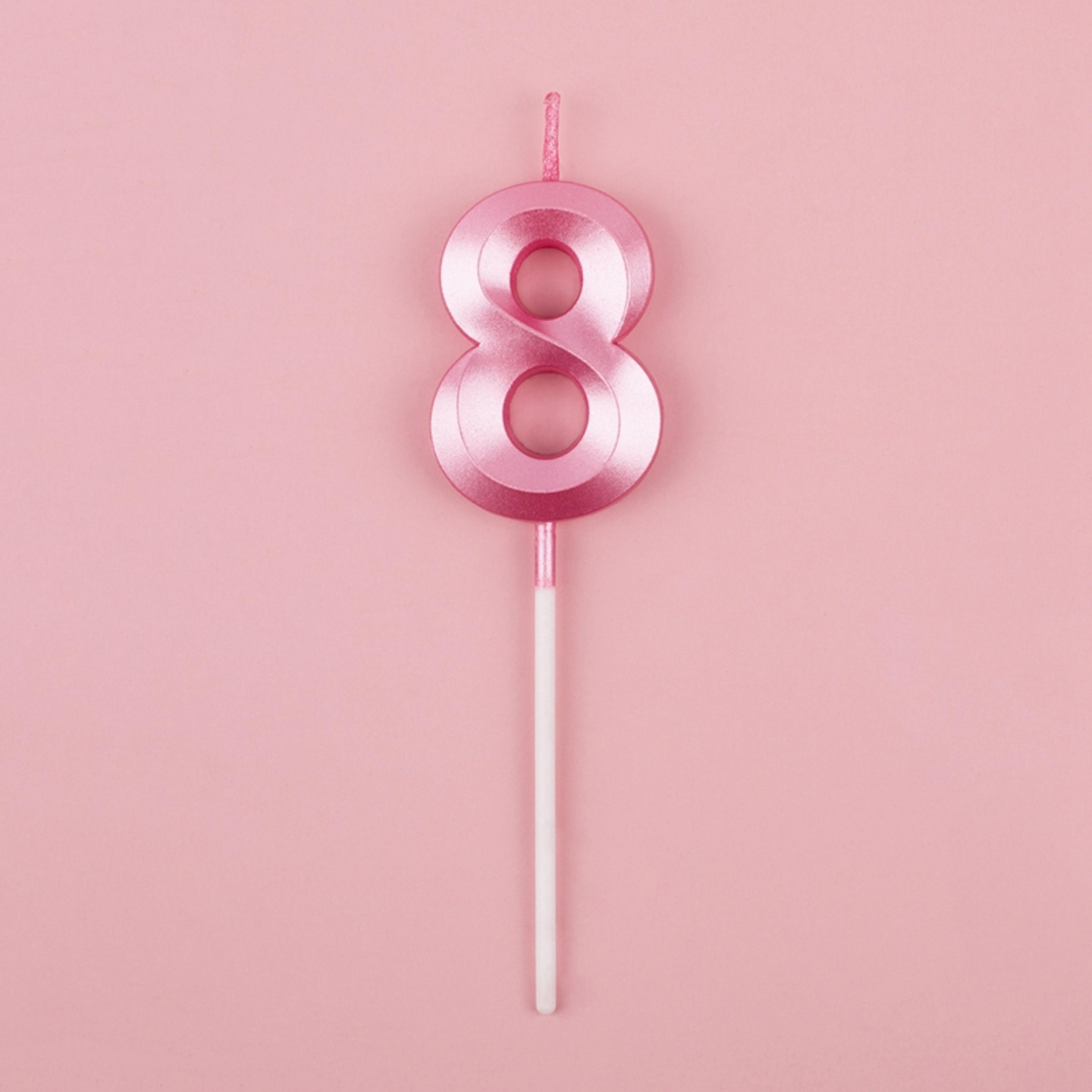 Blue Pink Number Candles Cake Topper For Birthday Baby Shower Decorations 14