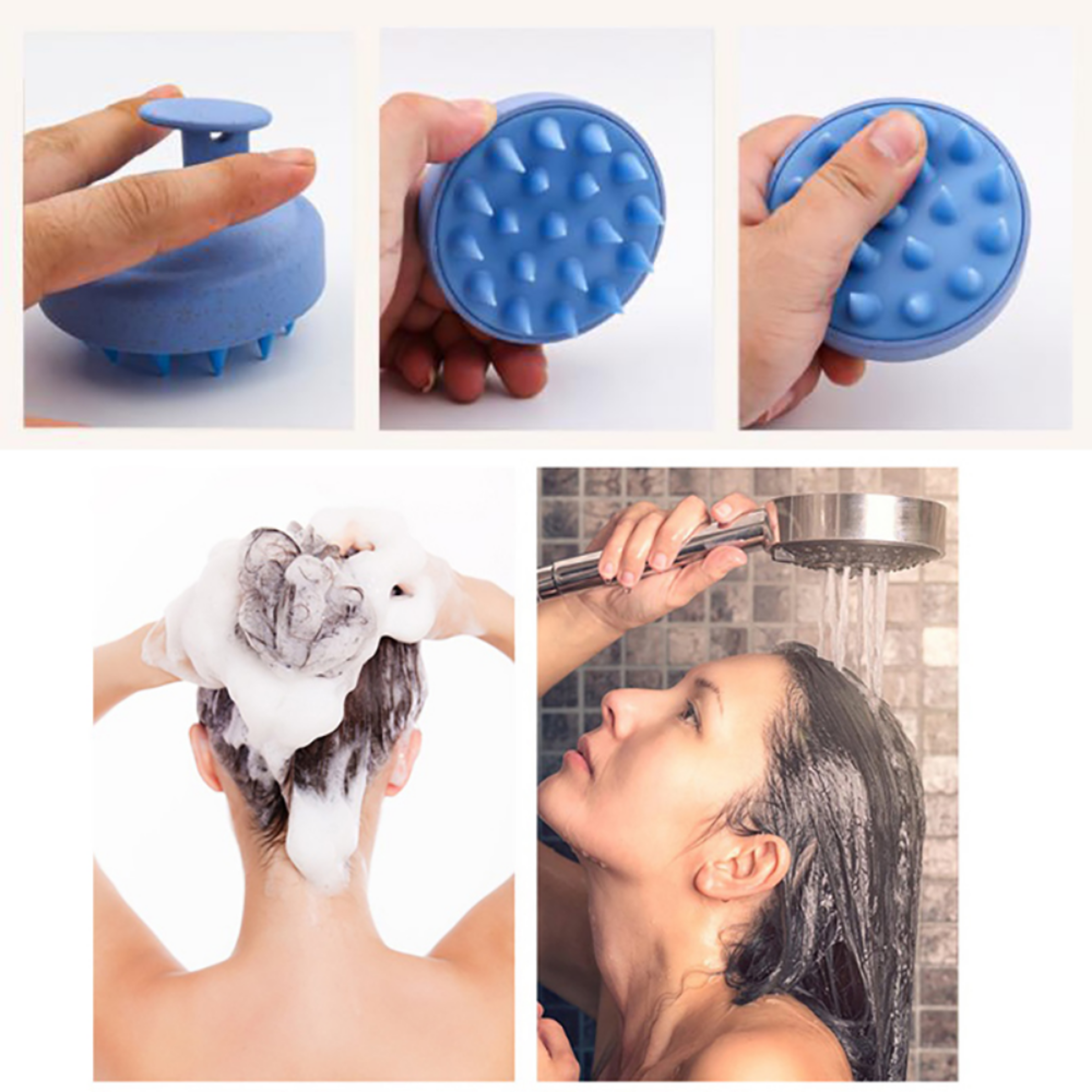 Hair Washing Comb Silicone Shampoo Brush Head Scalp Massage Comb Body Massage Brush For Bath And Sh 2