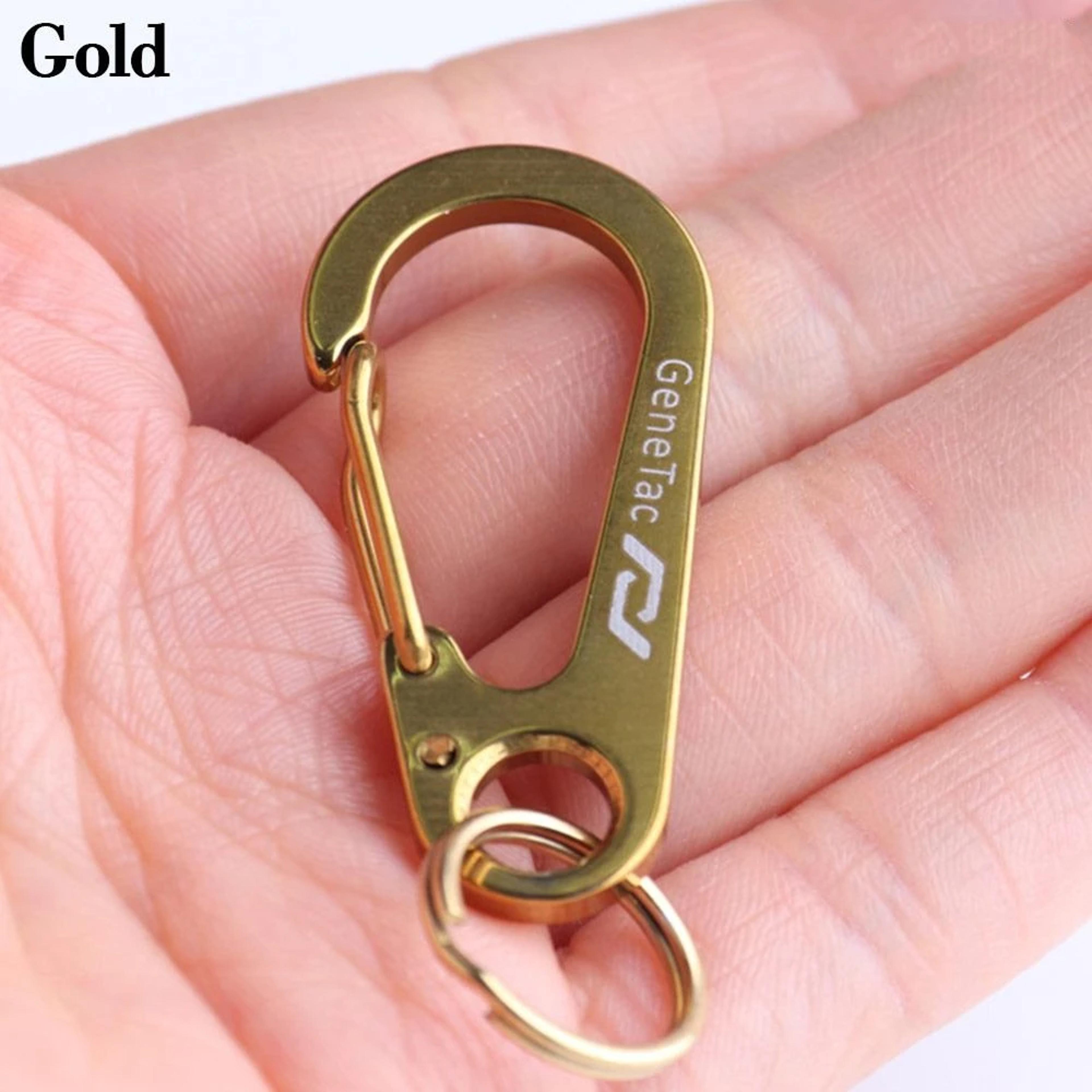 Multifunctional Outdoor Tools Stainless Steel Keychain DShaped Carabiner Spring Quick Hanging Buckl 10