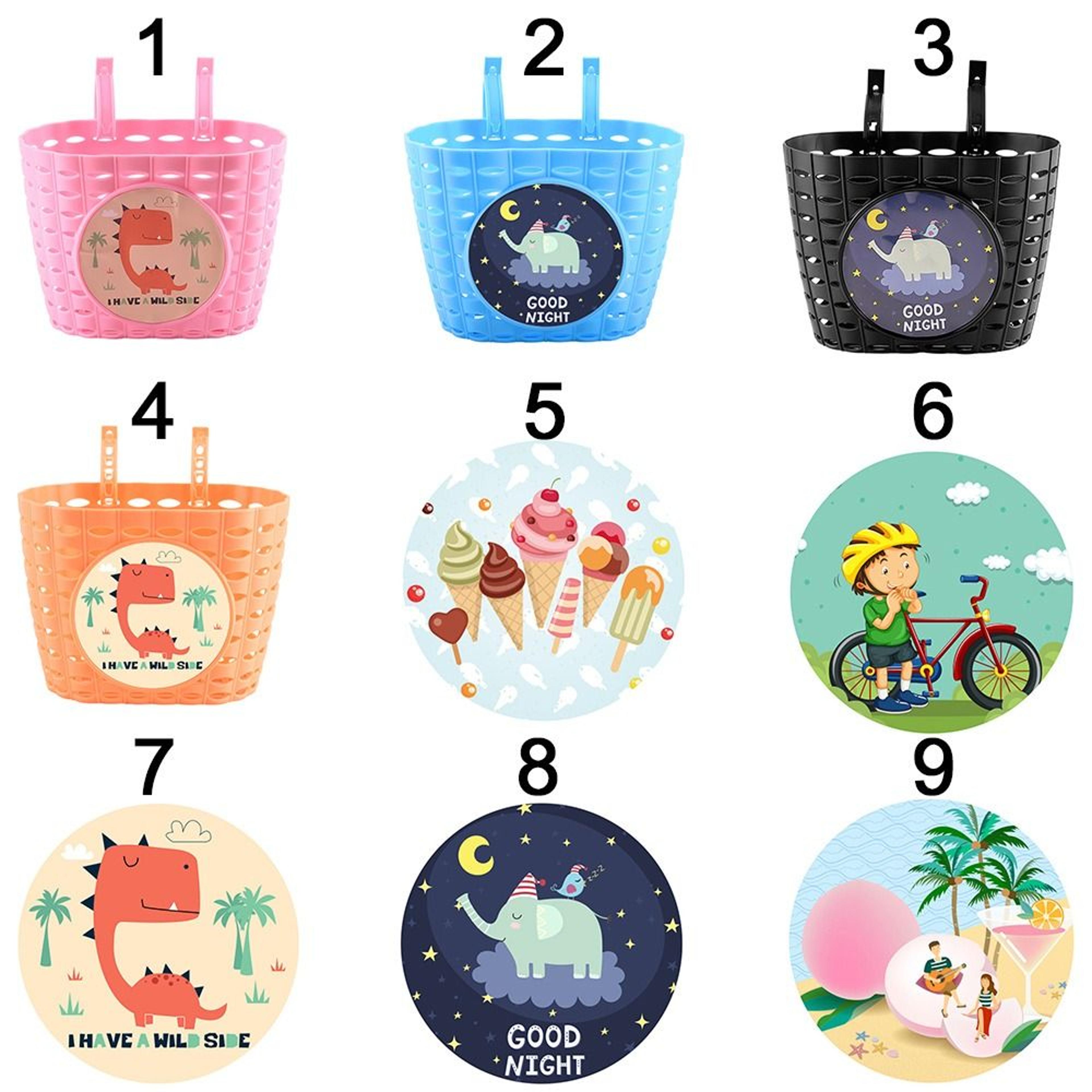 Scooter Front Basket With Sticker Bicycle Storage Bag Cycling Accessory For Kids 4