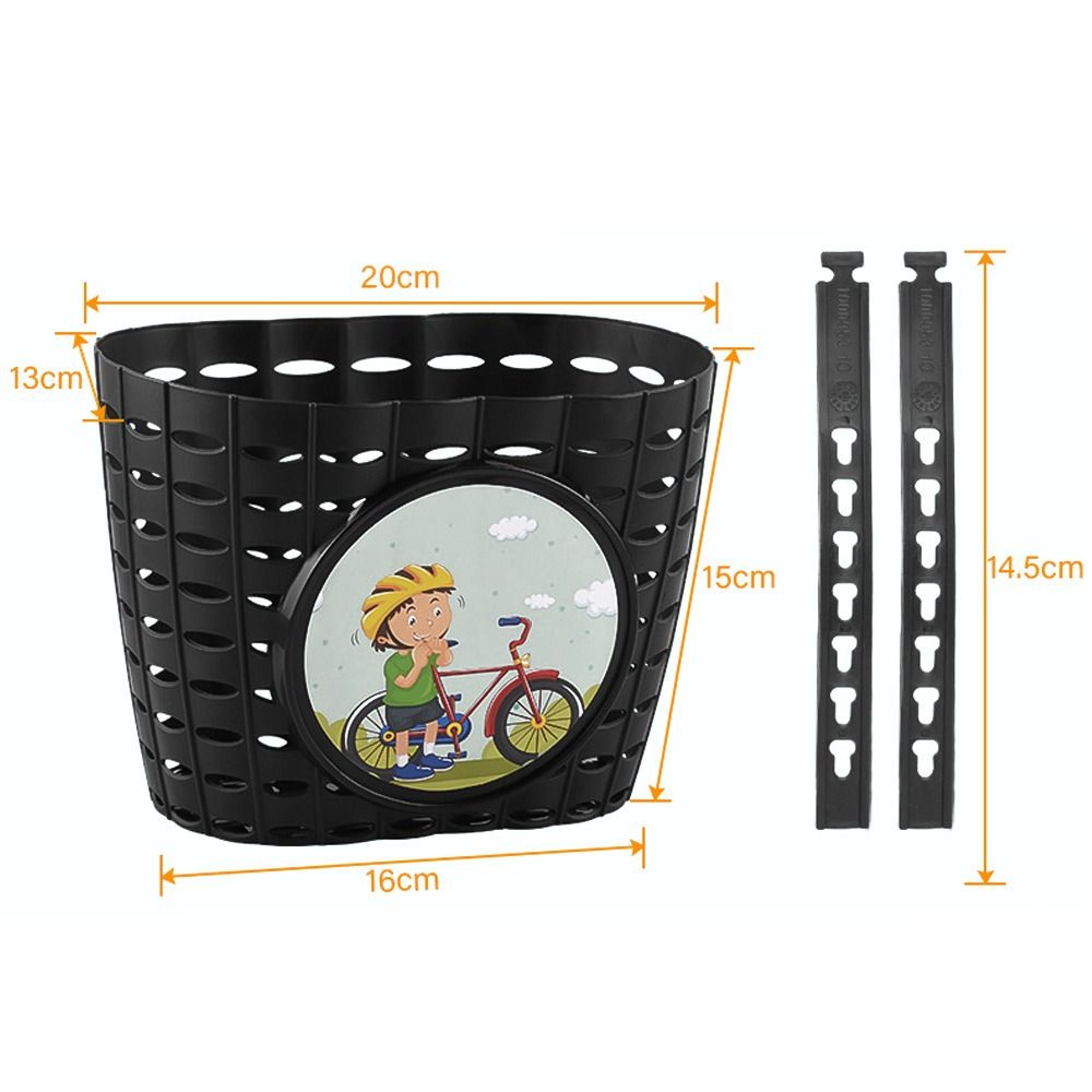 Scooter Front Basket With Sticker Bicycle Storage Bag Cycling Accessory For Kids 5