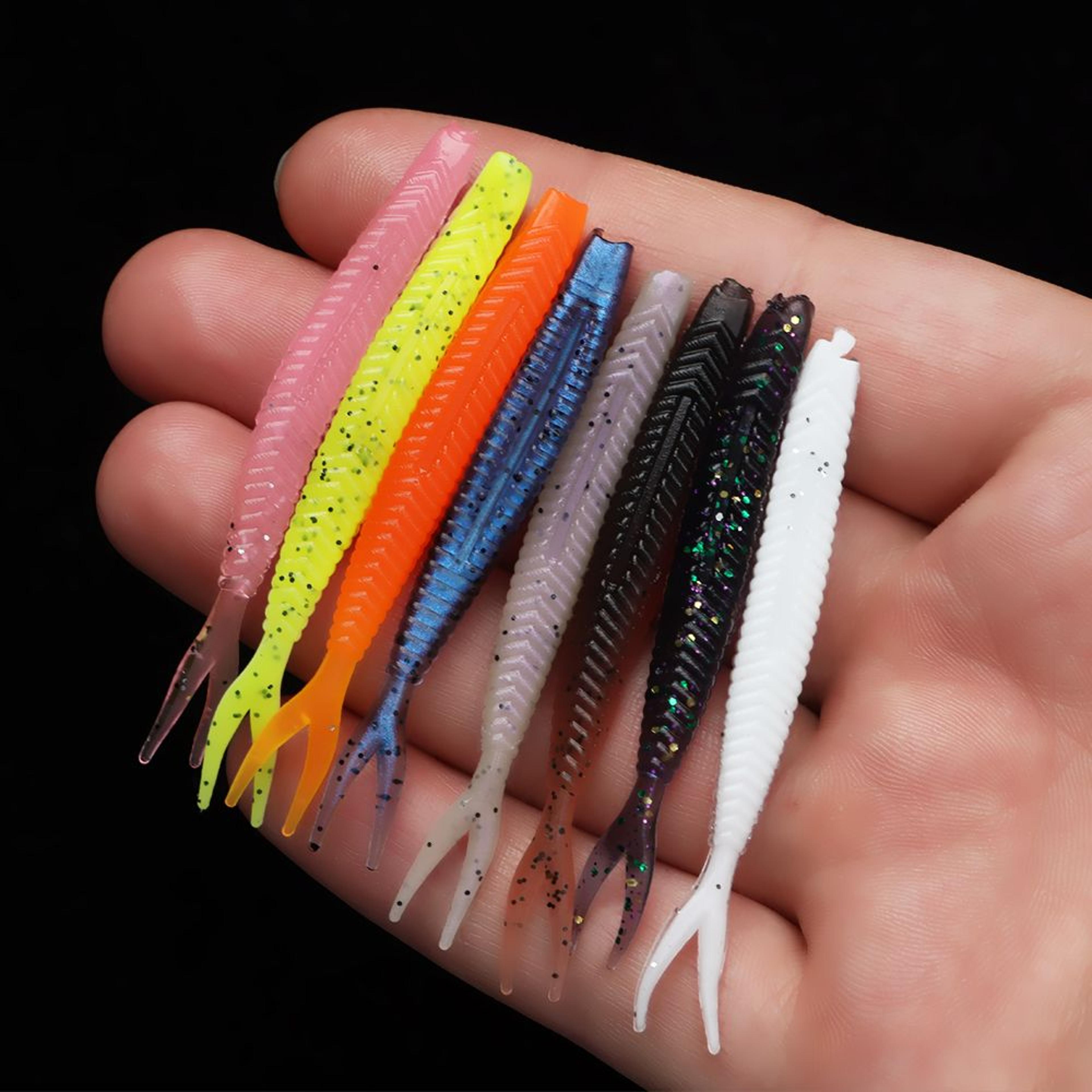 Forked Tail Fishing Worm Bait Multicolor Soft Silicone Fishing Bait Fishing Tackle Accessories 2