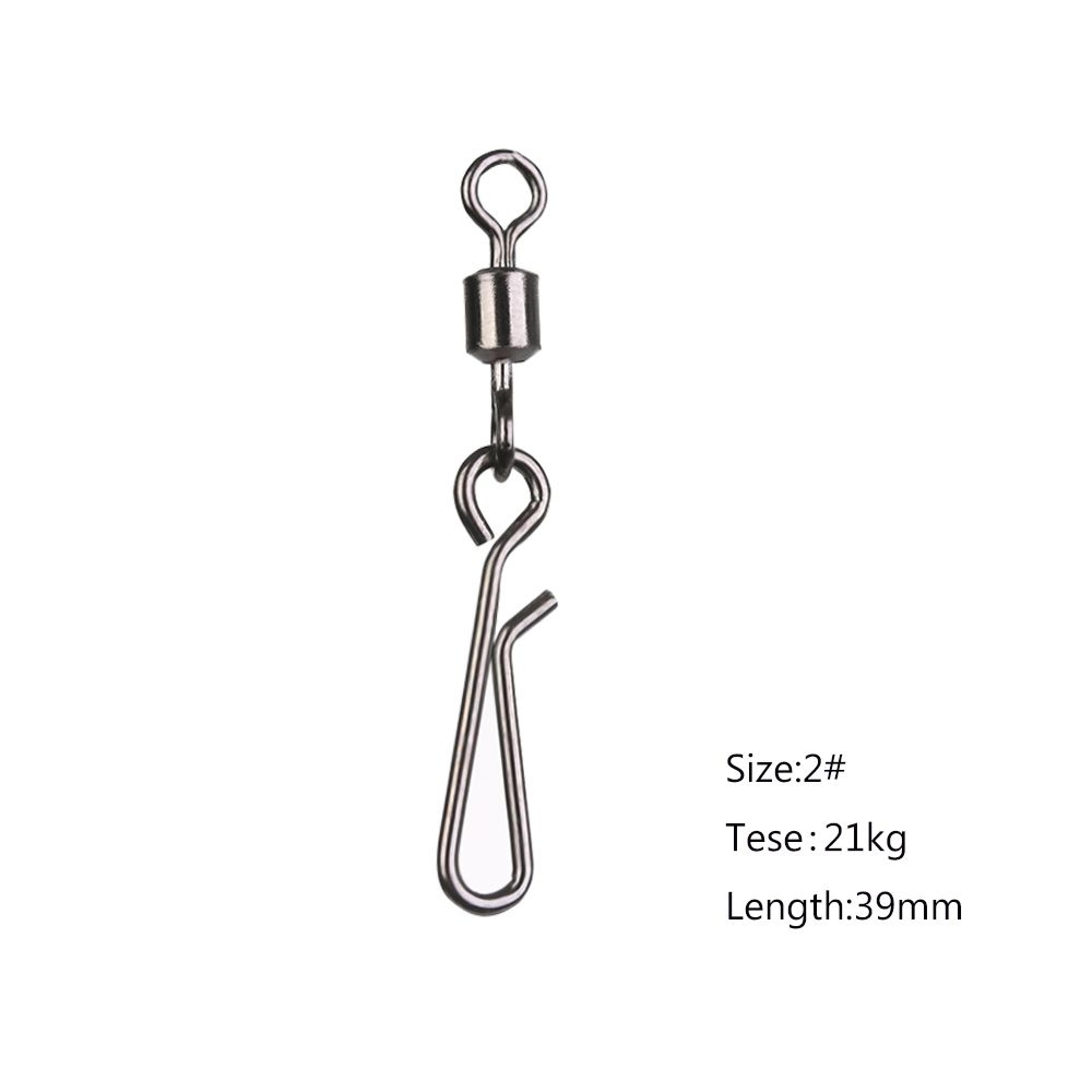 Heavy Duty Fishing Tackle Durable Stainless Steel Solid Ring Ball Bearing Barrel Snap Connector Rol 5